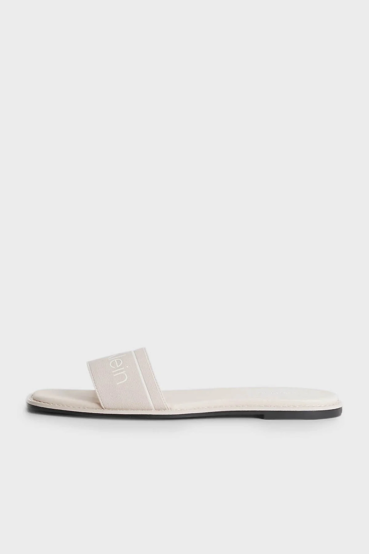 Calvin Klein Logolu HW0HW00817ABH Bayan Terlik HW0HW00817 ABH BEJ - 2