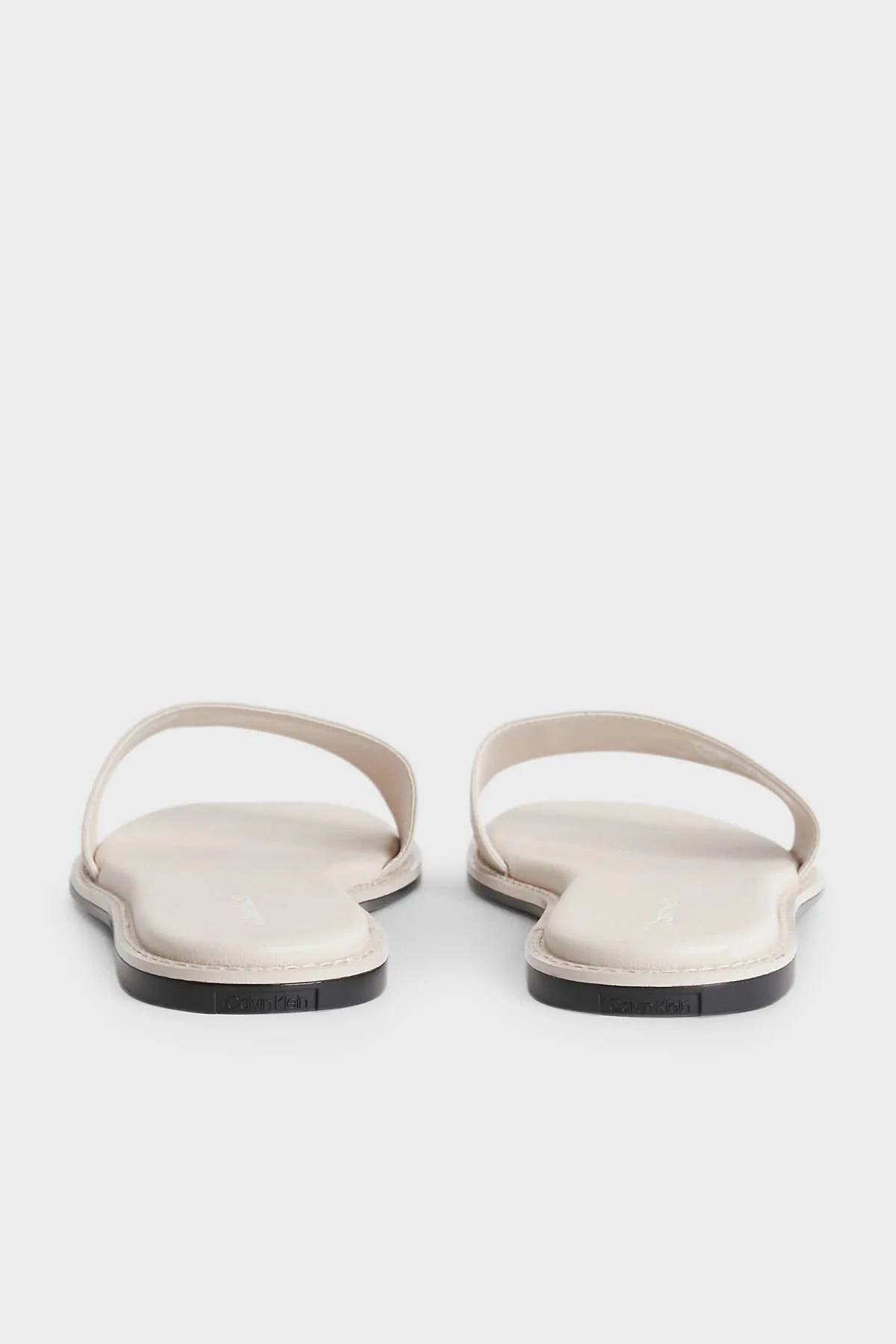 Calvin Klein Logolu HW0HW00817ABH Bayan Terlik HW0HW00817 ABH BEJ - 4