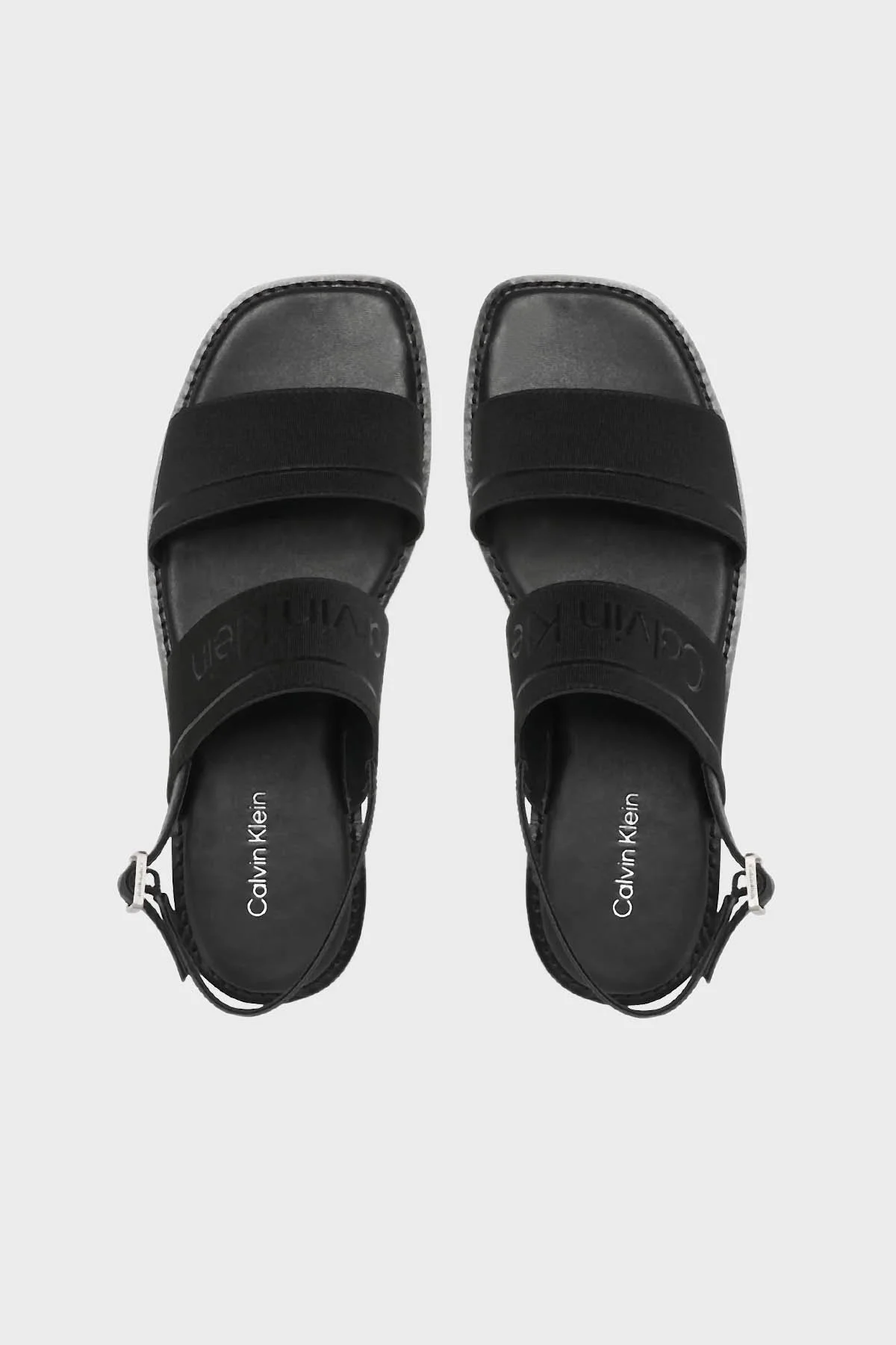 Calvin Klein Logolu HW0HW01496BEH Bayan Sandalet HW0HW01496 BEH SİYAH - 5