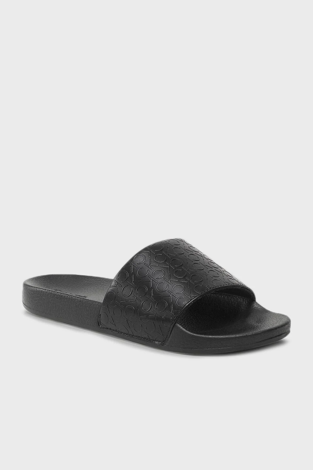 Calvin Klein Logolu HW0HW015070GN Bayan Terlik HW0HW01507 0GN SİYAH - 3