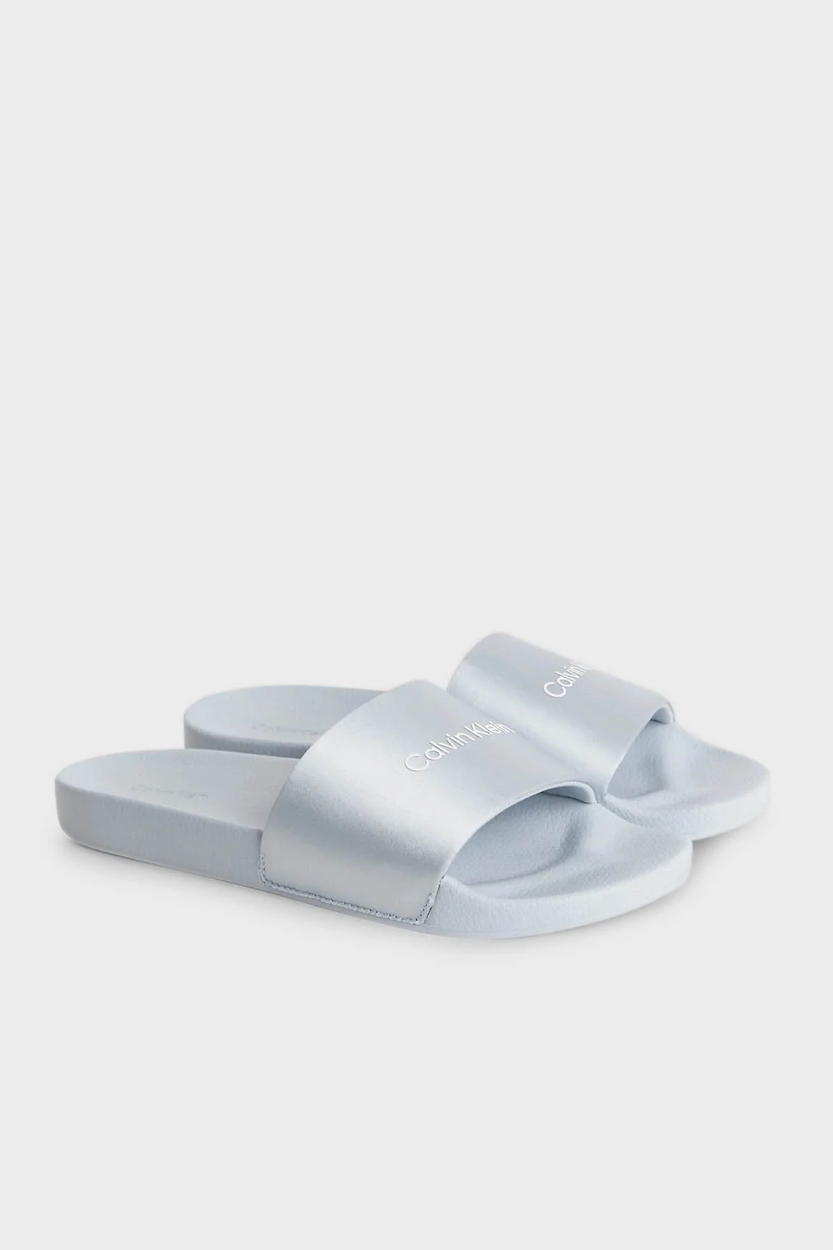 Calvin Klein Logolu HW0HW015080GY Bayan Terlik HW0HW01508 0GY AÇIK MAVİ - 3