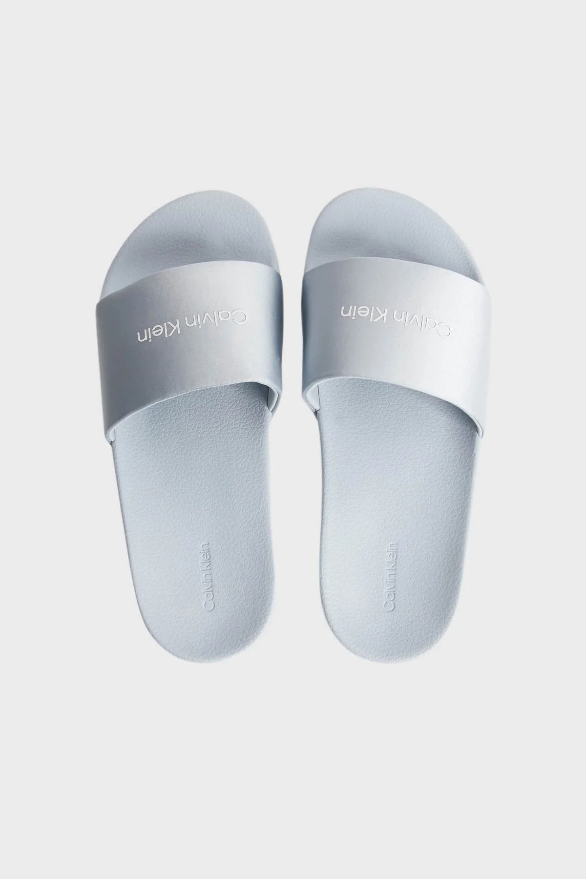 Calvin Klein Logolu HW0HW015080GY Bayan Terlik HW0HW01508 0GY AÇIK MAVİ - 4