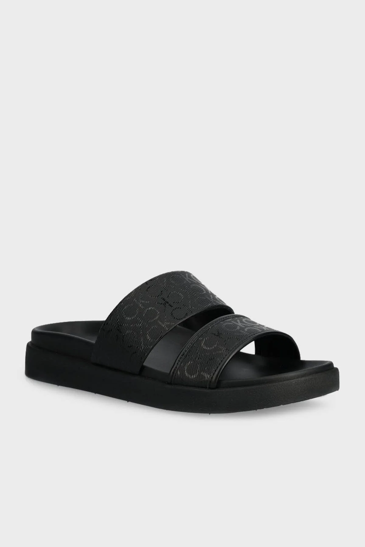 Calvin Klein Logolu HW0HW01957BEH Bayan Terlik HW0HW01957 BEH SİYAH - 2