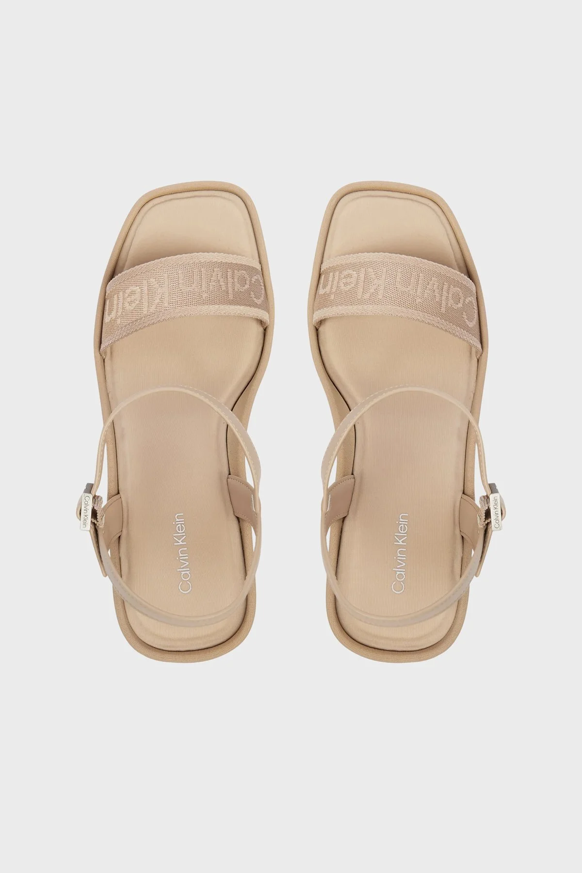 Calvin Klein Logolu HW0HW02882PDT Kadın Sandalet HW0HW02882 PDT GRİ - 3