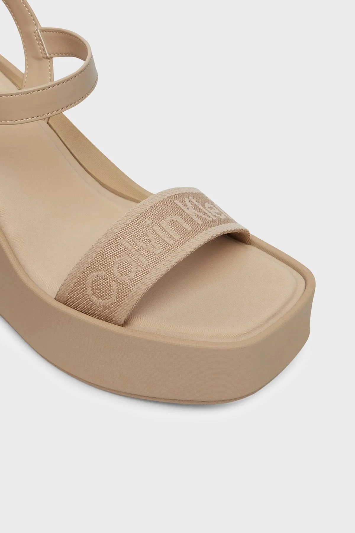 Calvin Klein Logolu HW0HW02882PDT Kadın Sandalet HW0HW02882 PDT GRİ - 5
