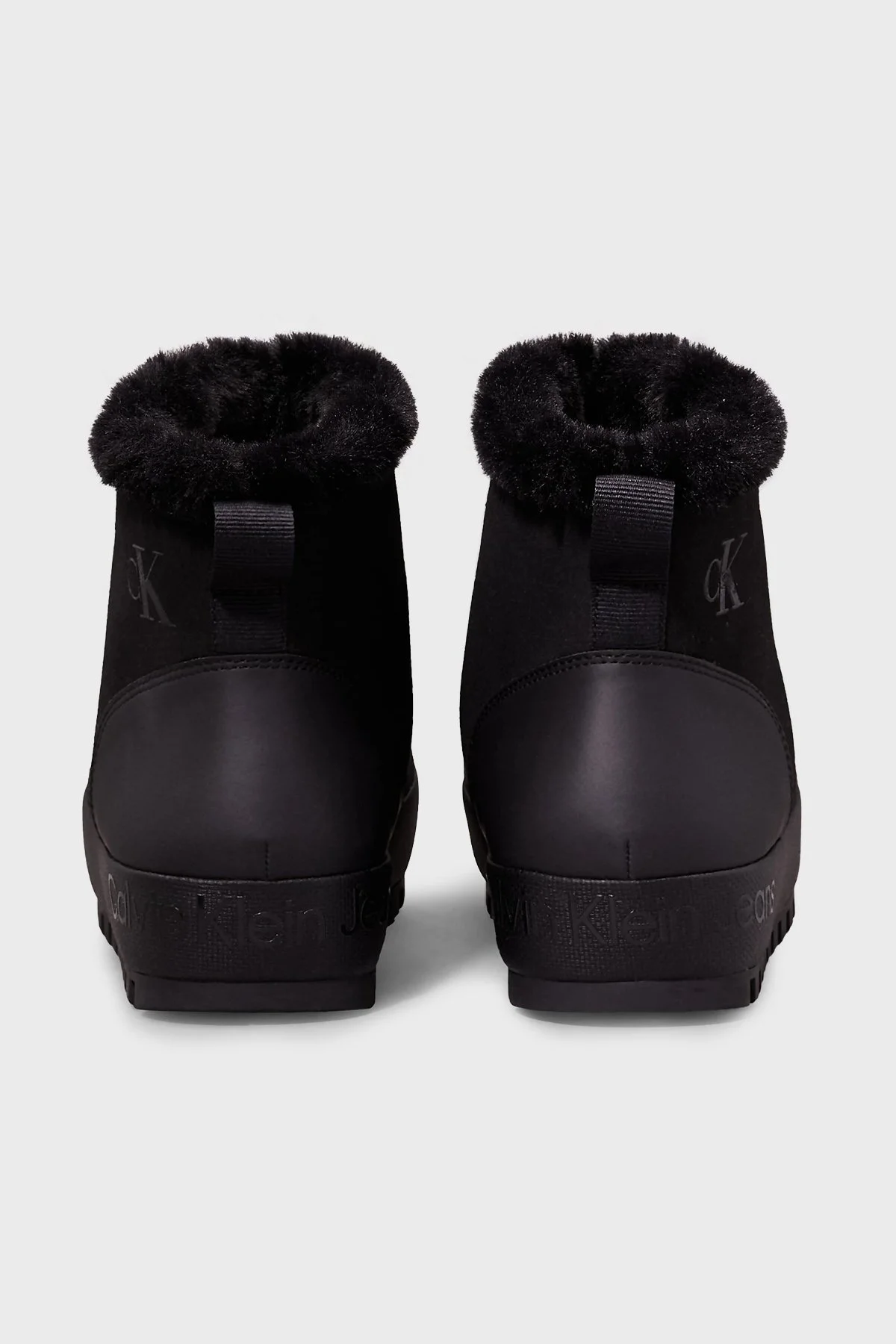 Calvin Klein Logolu İç Kısım Yumuşak Tüylü YW0YW015920GJ Bayan Bot YW0YW01592 0GJ SİYAH - 5