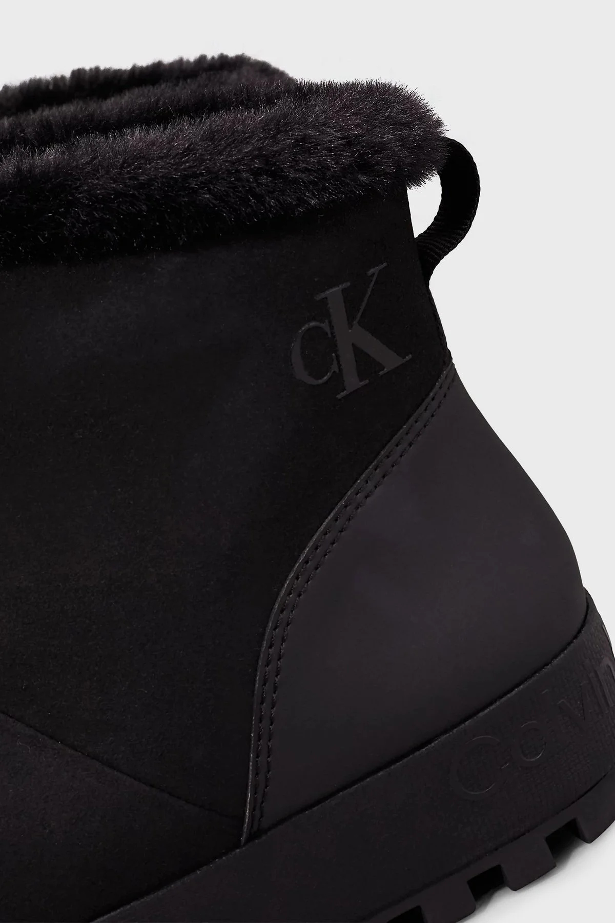 Calvin Klein Logolu İç Kısım Yumuşak Tüylü YW0YW015920GJ Bayan Bot YW0YW01592 0GJ SİYAH - 6