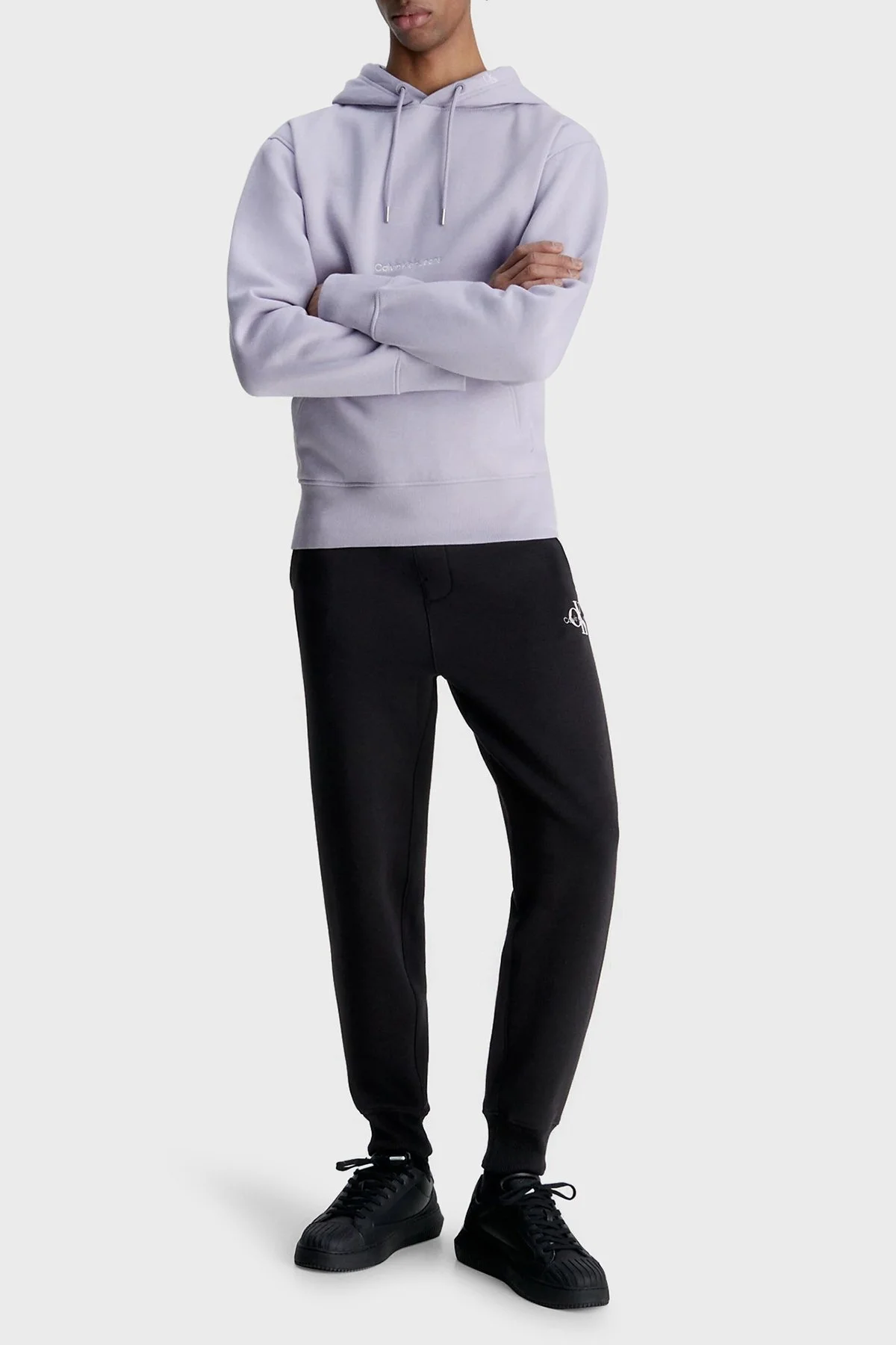 Calvin Klein Logolu Jogger Eşofman J30J323497BEH Erkek Pantolon J30J323497 BEH SİYAH - 1