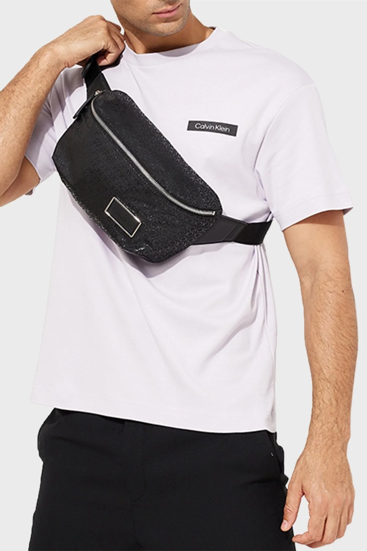 Calvin Klein Logolu K50K51027601I Erkek Bel Çantası K50K510276 01I SİYAH - 2