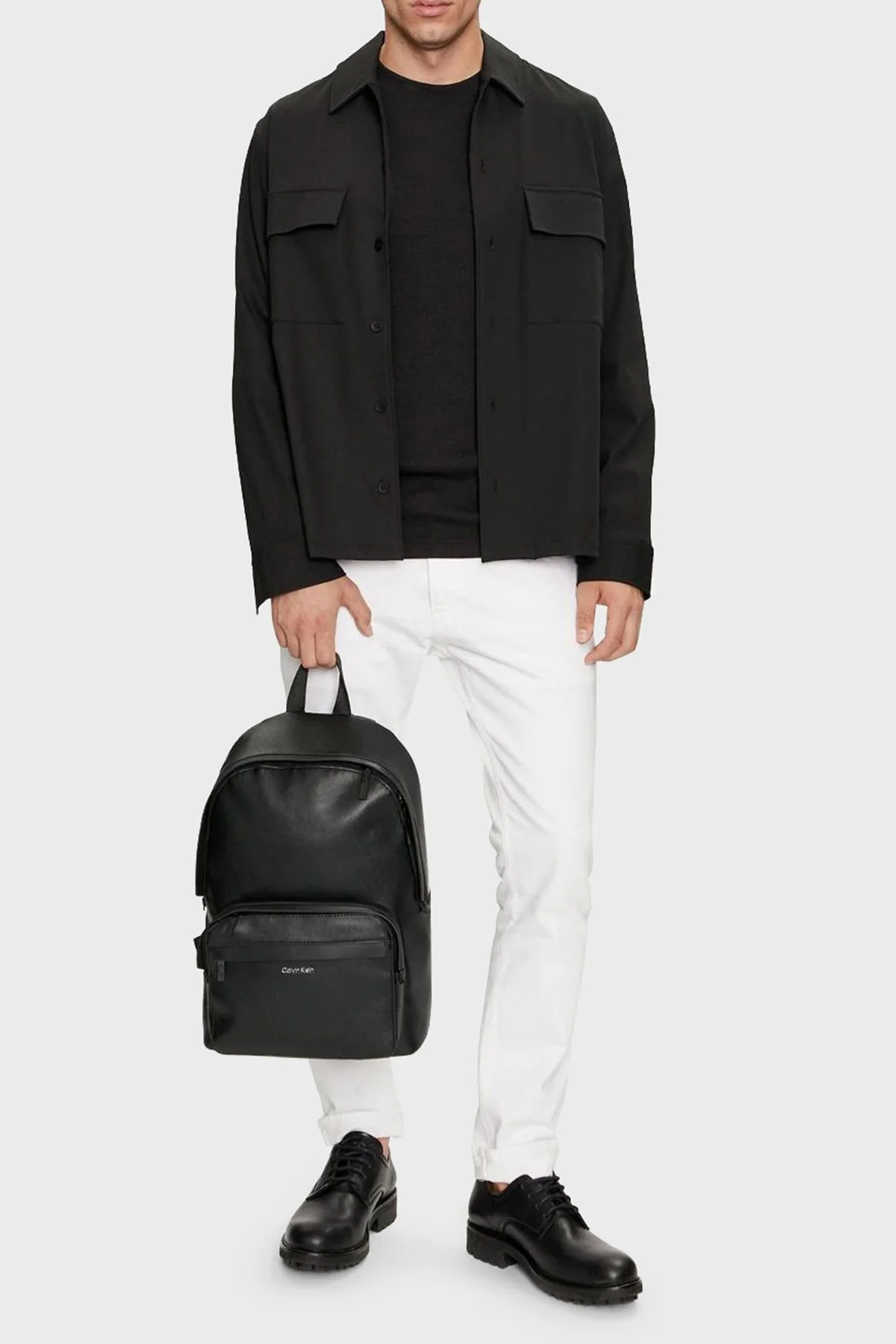 Calvin Klein Logolu K50K511856BEH Erkek Sırt Çantası K50K511856 BEH SİYAH - 2