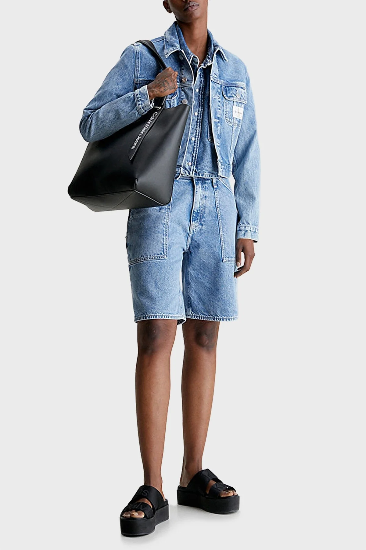 Calvin Klein Logolu K60K610553BDS Bayan Çanta K60K610553 BDS SİYAH - 2