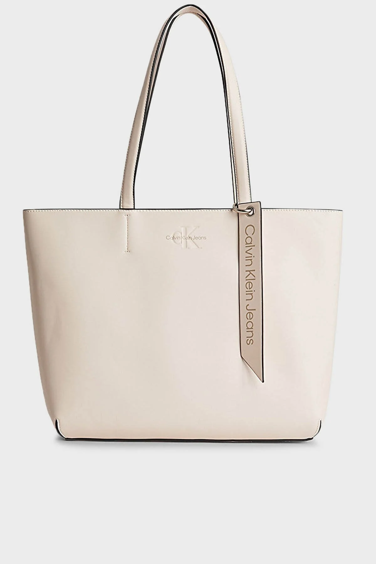 Calvin Klein Logolu K60K610553TGE Bayan Çanta K60K610553 TGE BEJ - 1