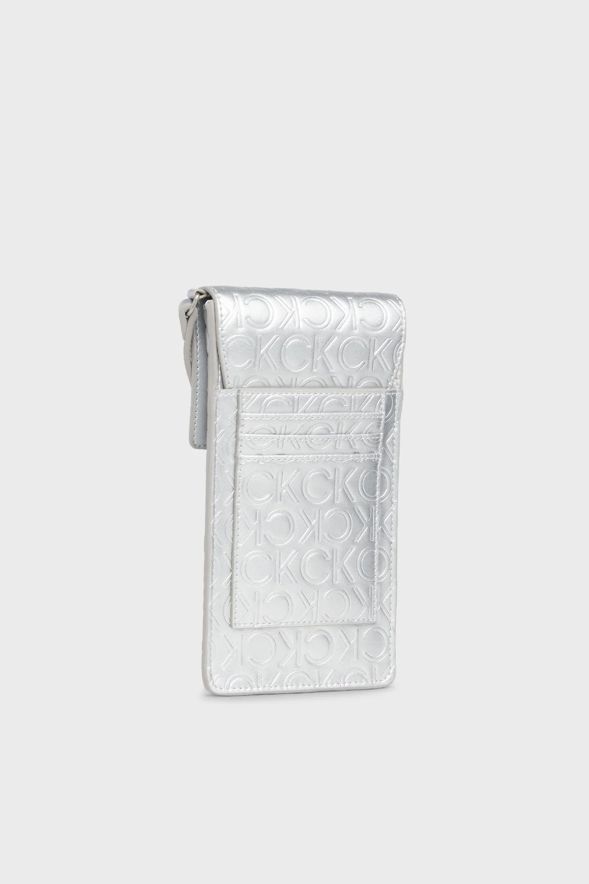 Calvin Klein Logolu K60K611436PE6 Bayan Telefon Çantası K60K611436 PE6 GÜMÜŞ - 3