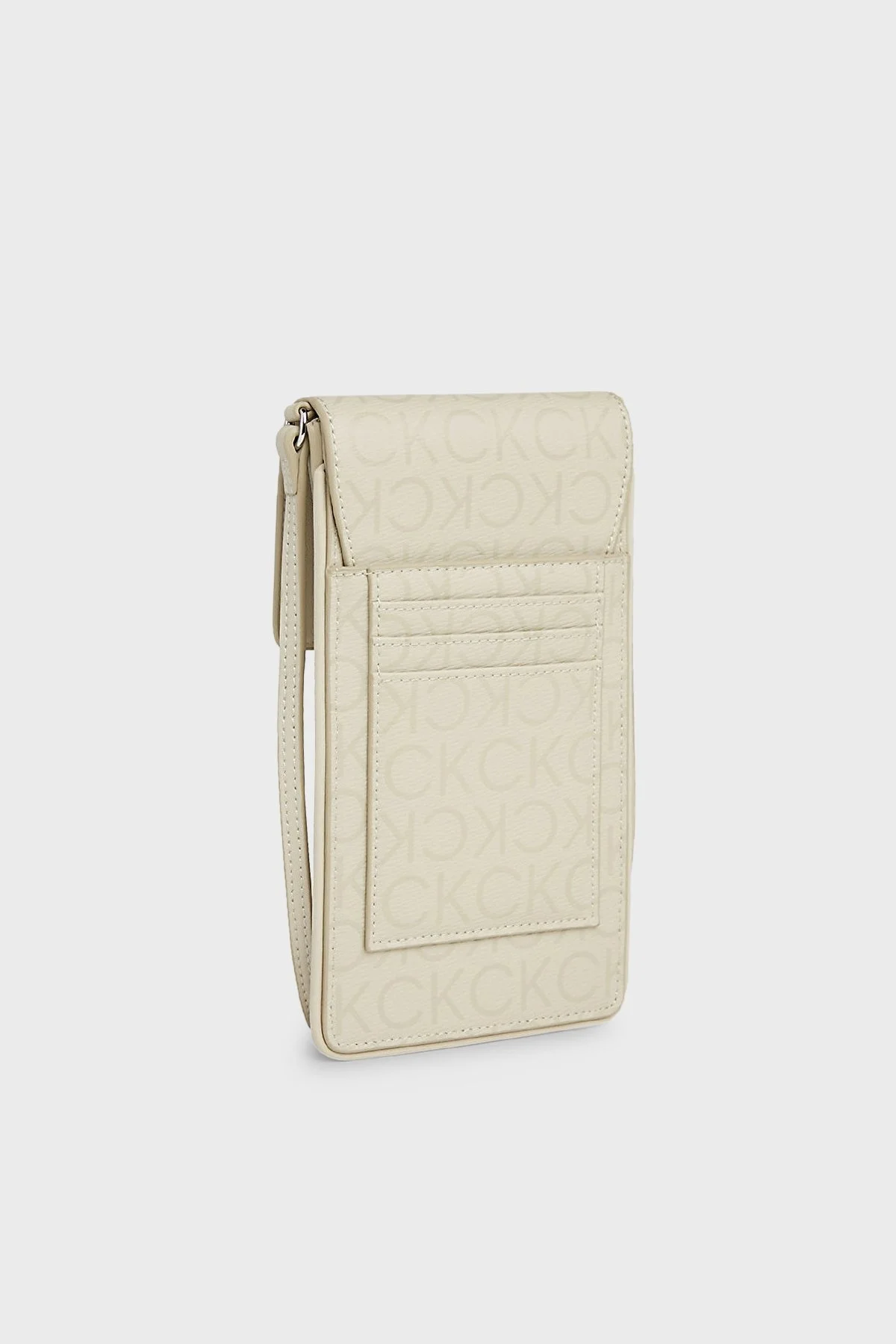 Calvin Klein Logolu K60K611708PEA Bayan Telefon Çantası K60K611708 PEA BEJ - 3