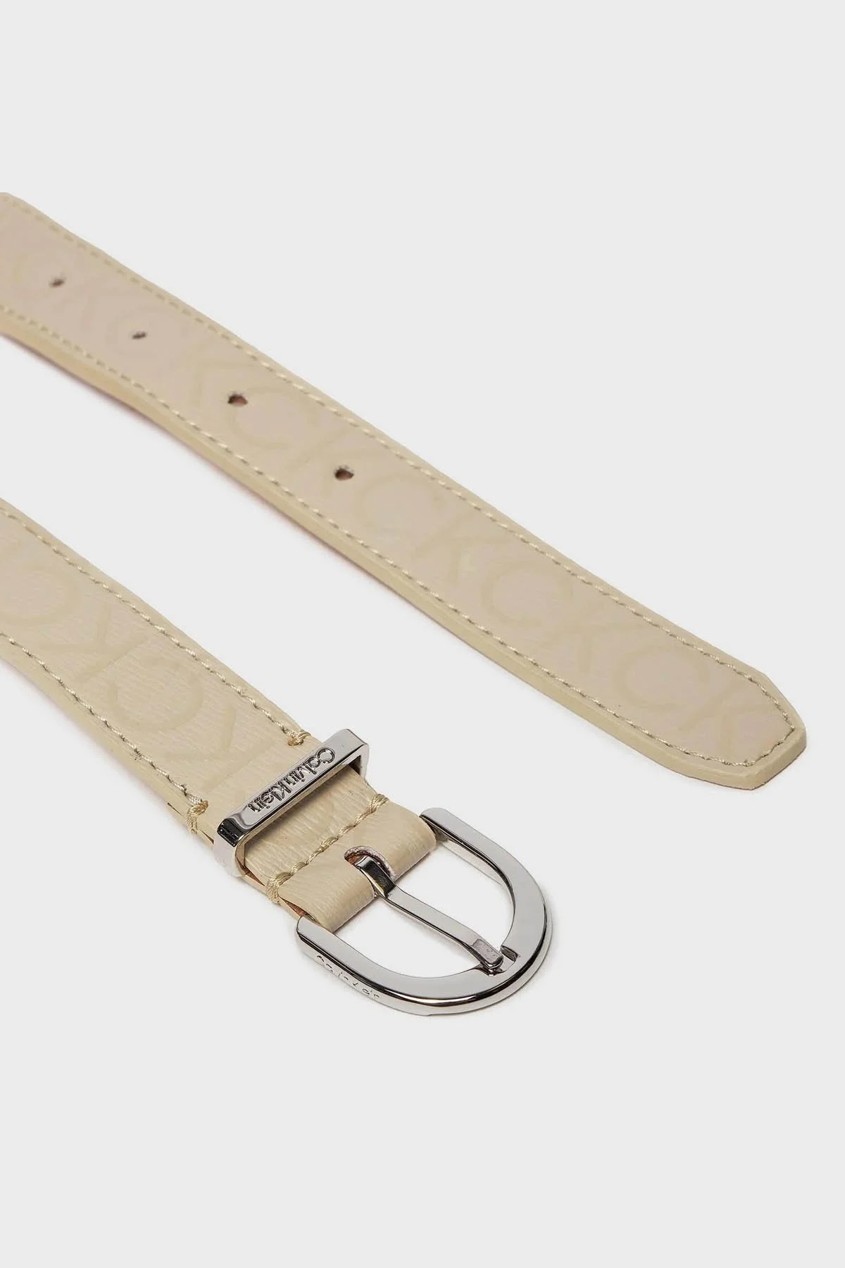 Calvin Klein Logolu K60K611925PEA Bayan Kemer K60K611925 PEA BEJ - 2