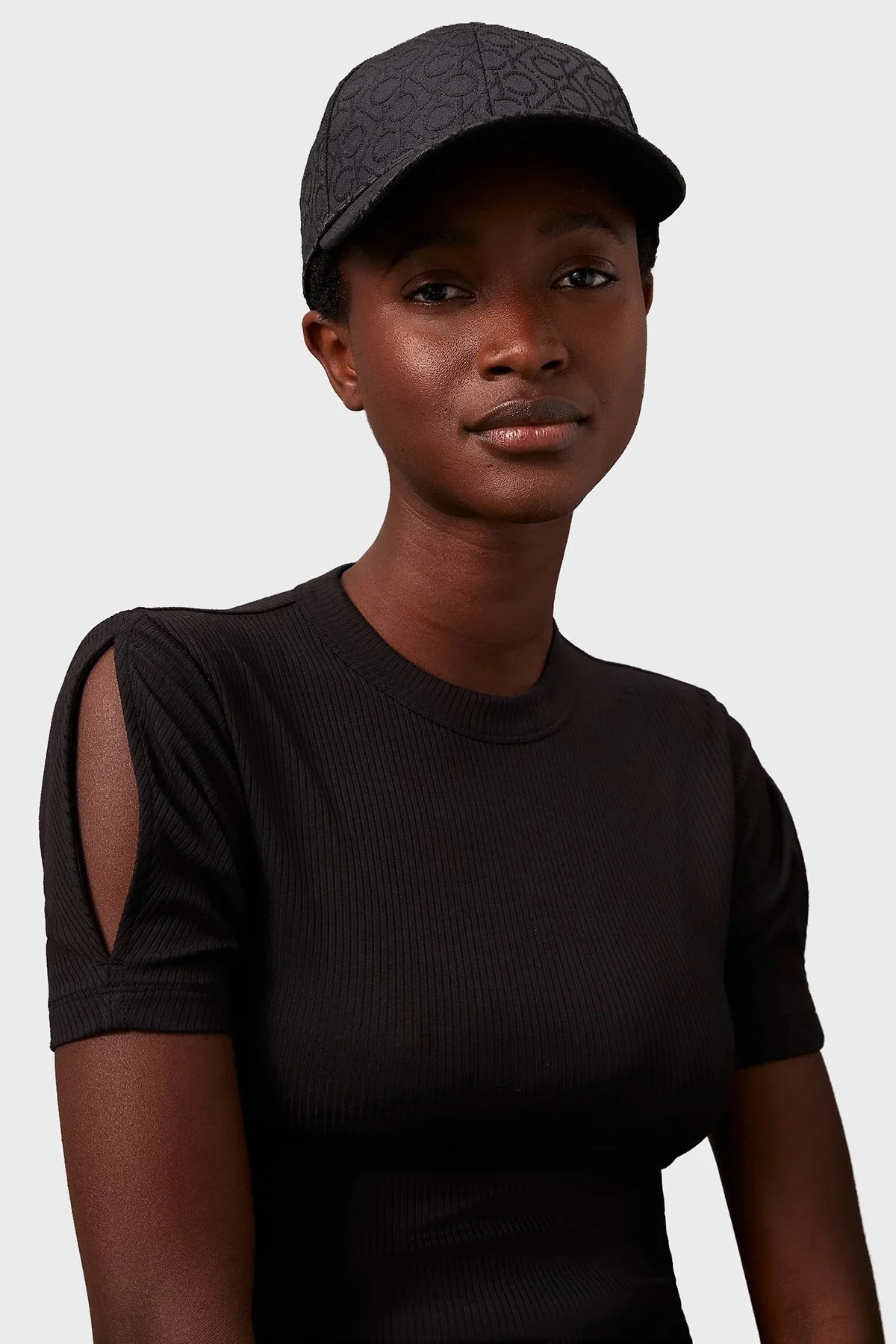 Calvin Klein Logolu K60K6120320GK Bayan Şapka K60K612032 0GK SİYAH - 2