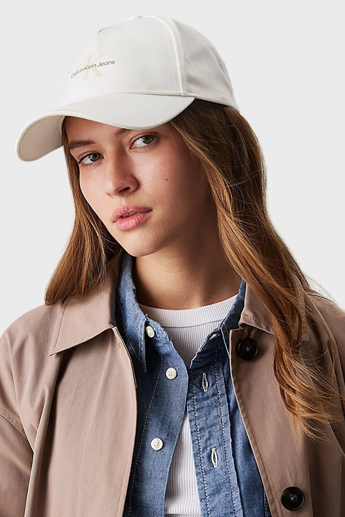 Calvin Klein Logolu K60K613056YAS Bayan Şapka K60K613056 YAS BEYAZ - 2
