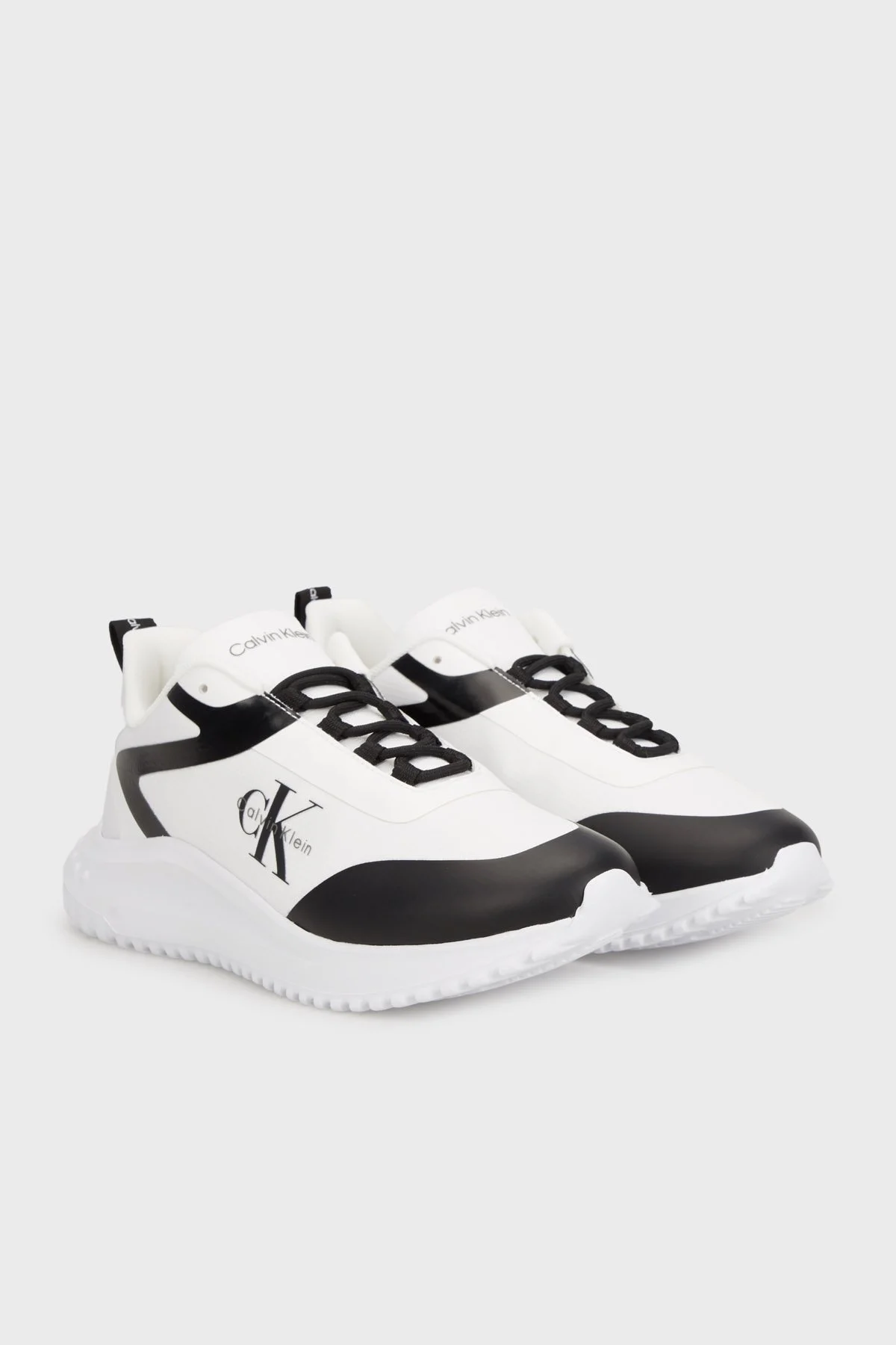 Calvin Klein Logolu Kalın Taban Sneaker YM0YM0143901W Erkek Ayakkabı YM0YM01439 01W BEYAZ-SİYAH - 2