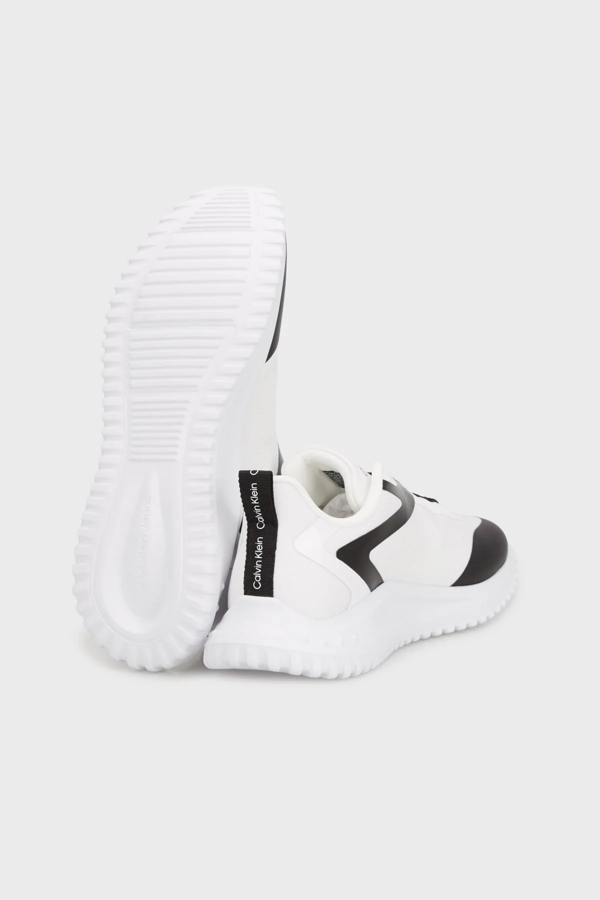 Calvin Klein Logolu Kalın Taban Sneaker YM0YM0143901W Erkek Ayakkabı YM0YM01439 01W BEYAZ-SİYAH - 4