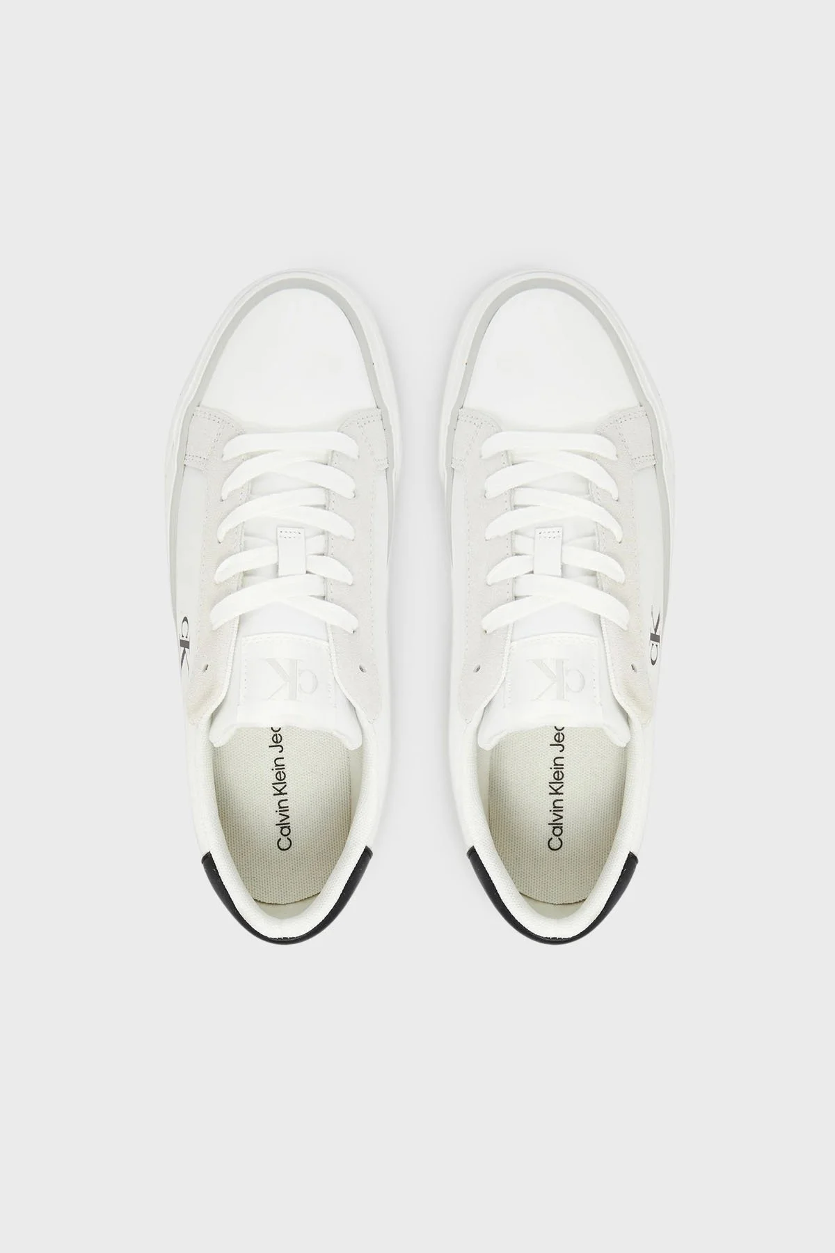 Calvin Klein Logolu Kalın Taban Sneaker YW0YW0189601W Bayan Ayakkabı YW0YW01896 01W BEYAZ-SİYAH - 3