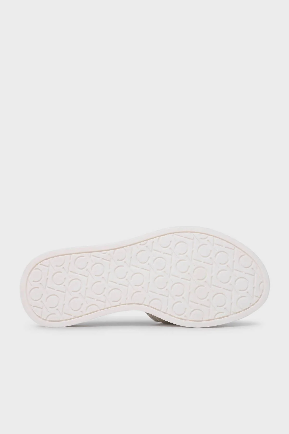 Calvin Klein Logolu Kalın Tabanlı Deri Bayan Terlik HW0HW01487 YBJ BEYAZ - 3