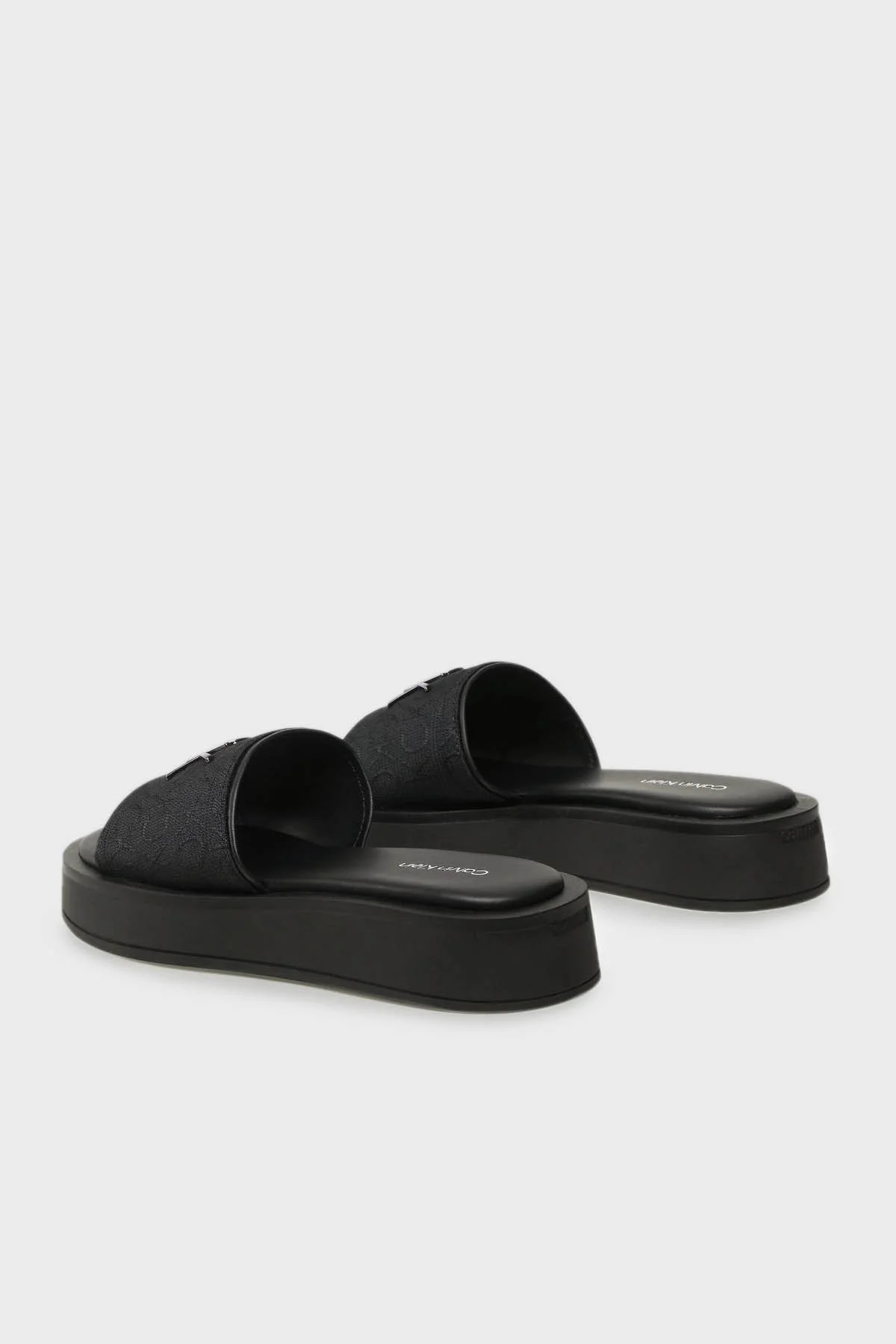 Calvin Klein Logolu Kalın Tabanlı HW0HW014880GN Bayan Terlik HW0HW01488 0GN SİYAH - 2
