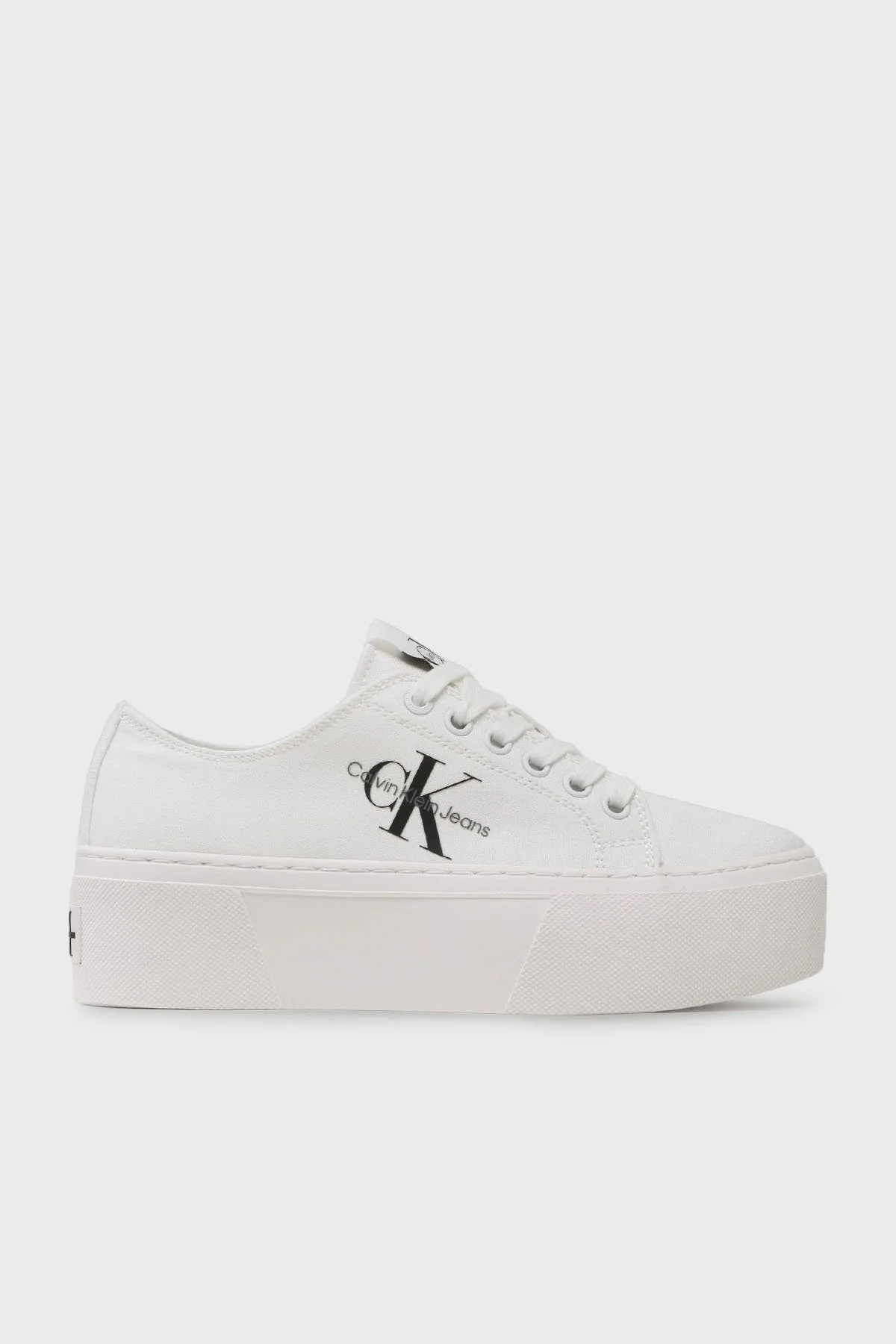 Calvin Klein Logolu Kalın Tabanlı Sneaker YW0YW0103301T Bayan Ayakkabı YW0YW01033 01T BEYAZ - 1