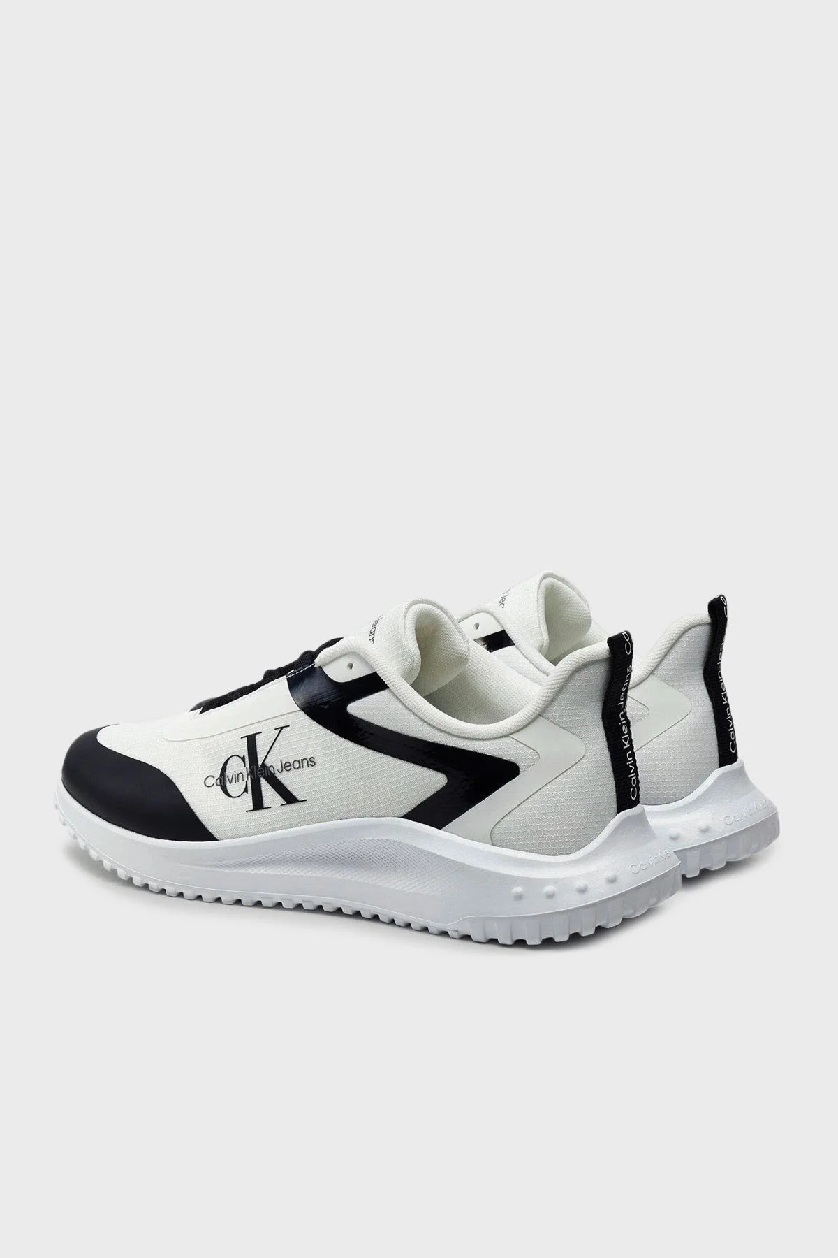Calvin Klein Logolu Kalın Tabanlı Sneaker YM0YM0096801W Erkek Ayakkabı YM0YM00968 01W BEYAZ-SİYAH - 3