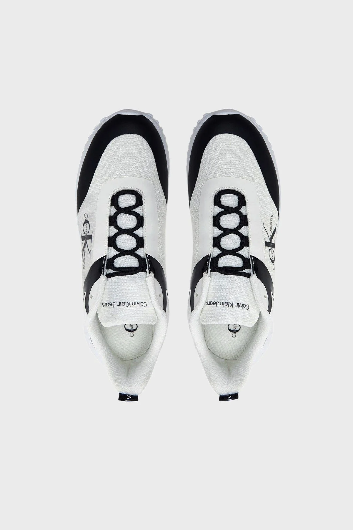 Calvin Klein Logolu Kalın Tabanlı Sneaker YM0YM0096801W Erkek Ayakkabı YM0YM00968 01W BEYAZ-SİYAH - 4
