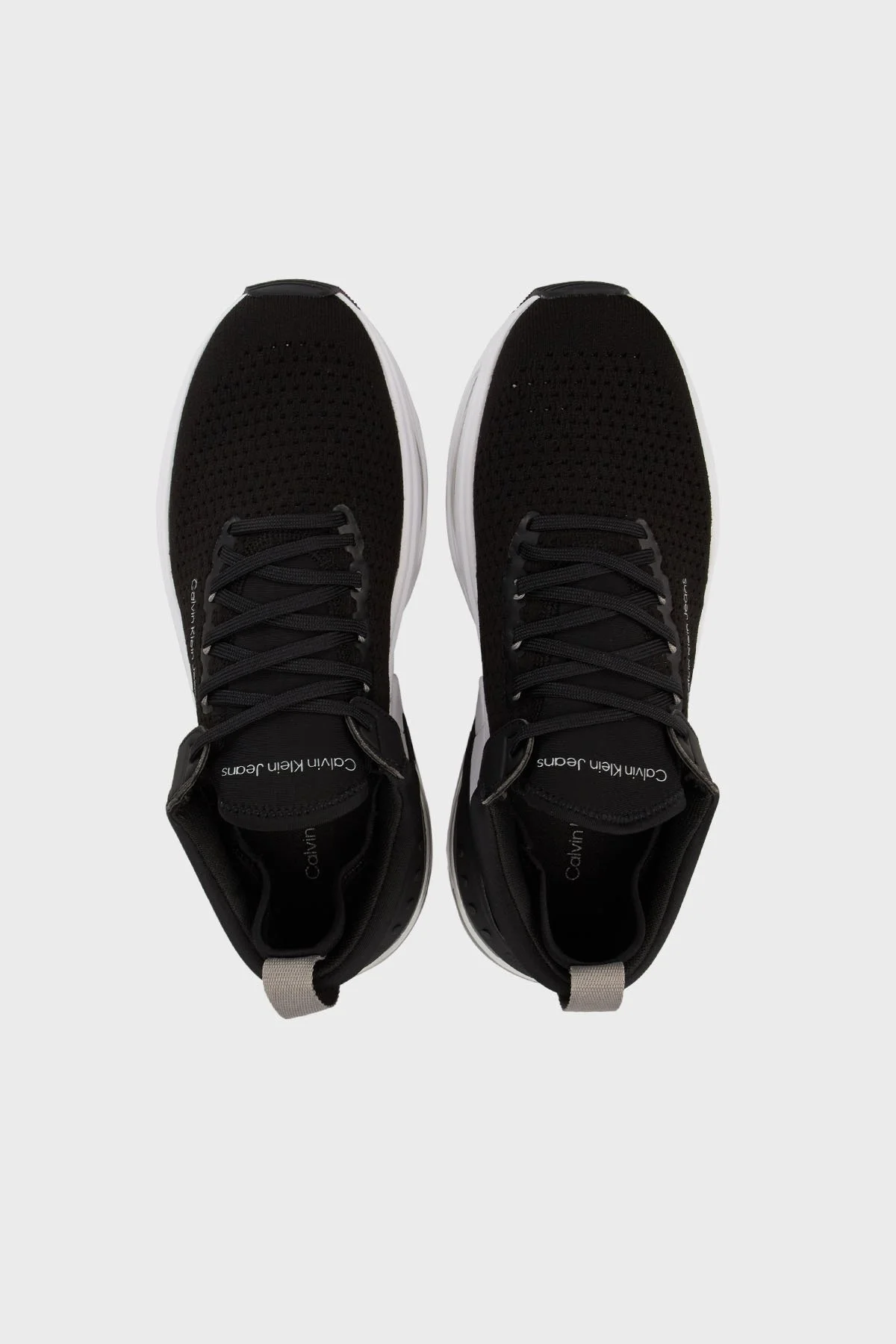 Calvin Klein Logolu Kalın Tabanlı Sneaker YM0YM009870GO Erkek Ayakkabı YM0YM00987 0GO SİYAH-BEYAZ-GRİ - 4