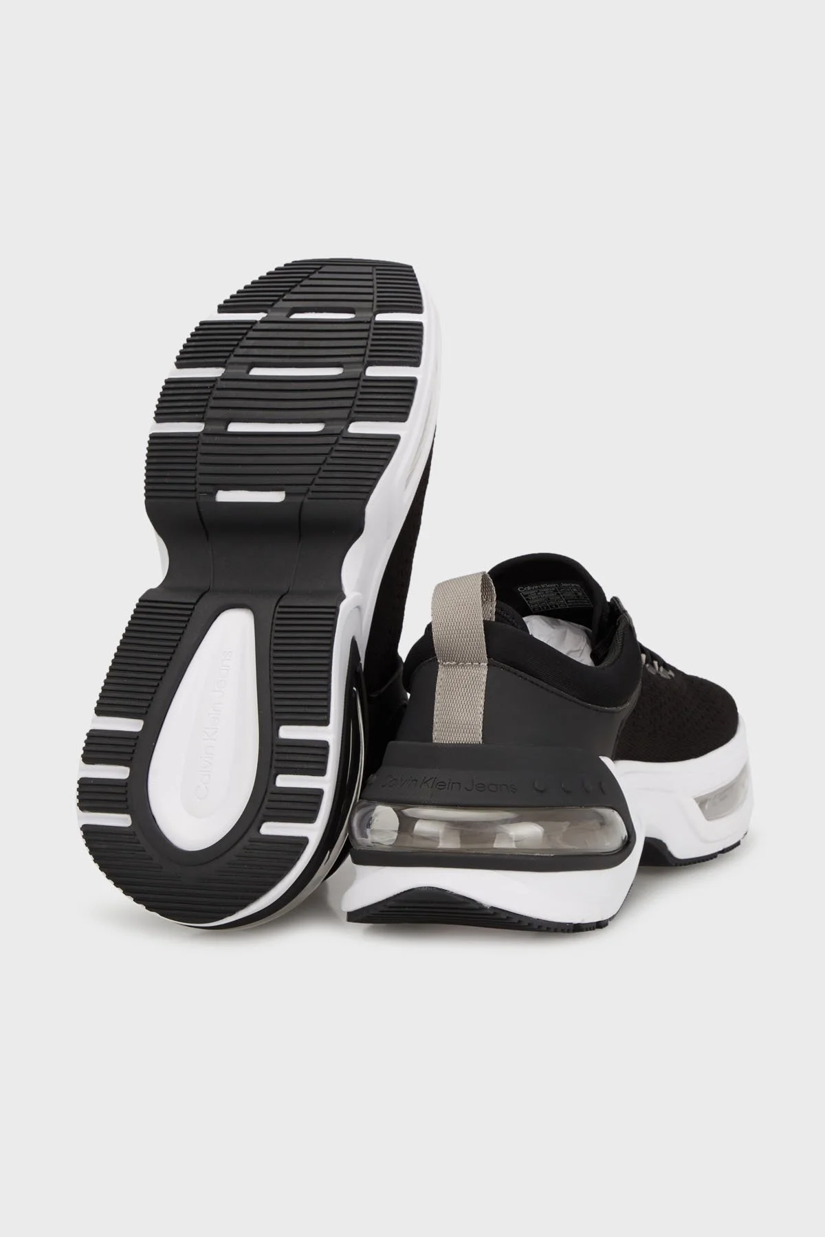 Calvin Klein Logolu Kalın Tabanlı Sneaker YM0YM009870GO Erkek Ayakkabı YM0YM00987 0GO SİYAH-BEYAZ-GRİ - 5