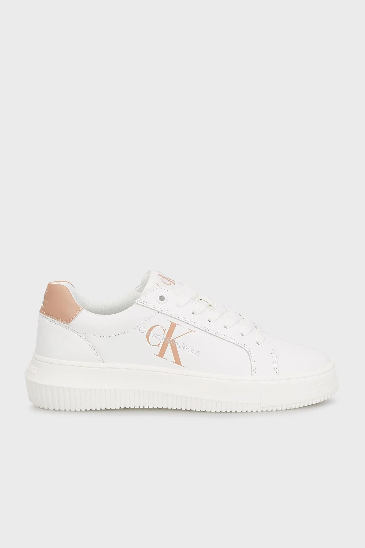 Calvin Klein Logolu Kalın Tabanlı Sneaker YW0YW008230K6 Bayan Ayakkabı YW0YW00823 0K6 BEYAZ - 6