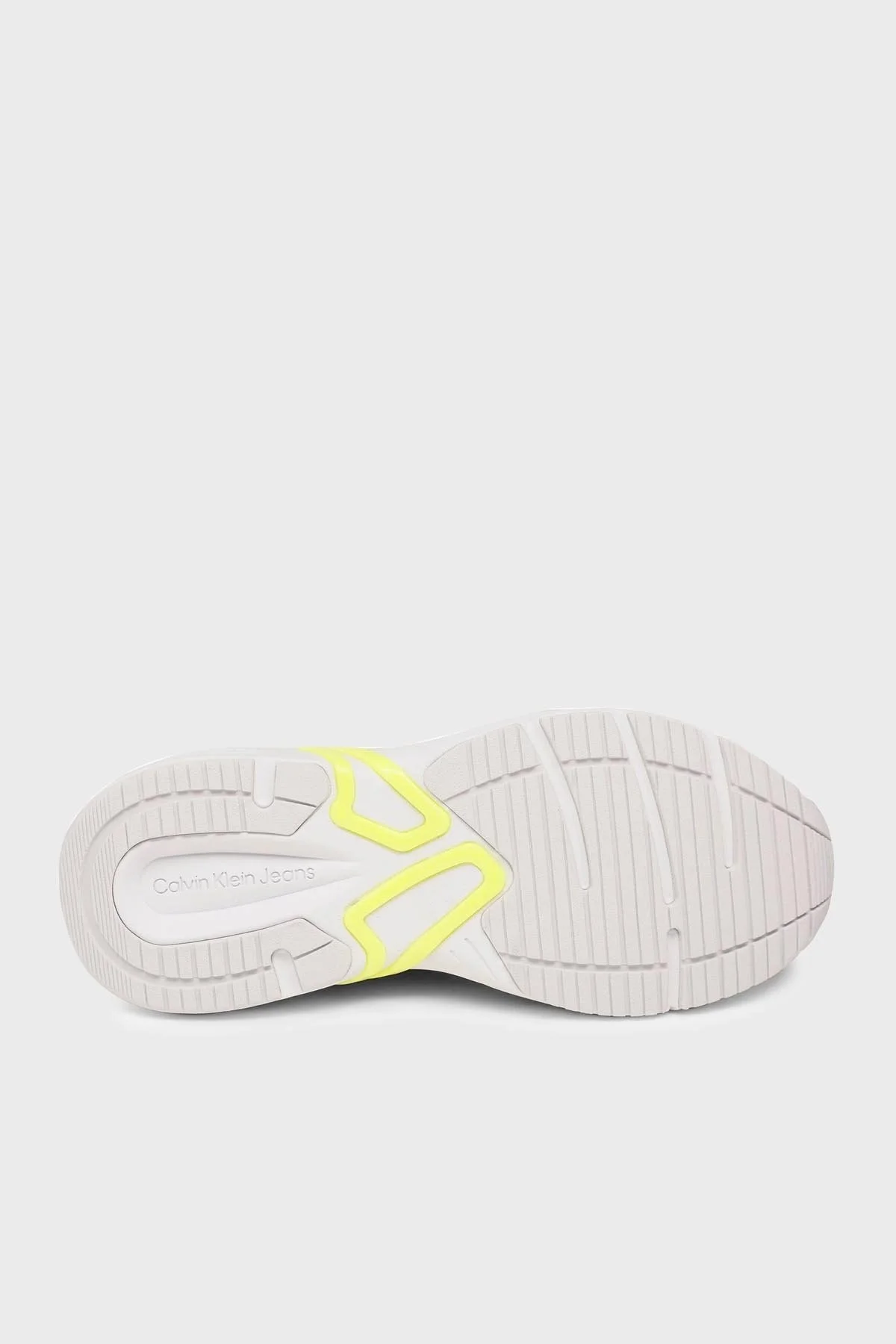 Calvin Klein Logolu Kalın Tabanlı Sneaker YW0YW0089102V Bayan Ayakkabı YW0YW00891 02V BEYAZ-SARI - 3