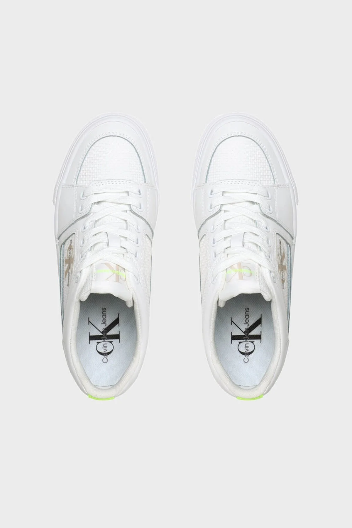 Calvin Klein Logolu Kalın Tabanlı Sneaker YW0YW009040K8 Bayan Ayakkabı YW0YW00904 0K8 BEYAZ - 5