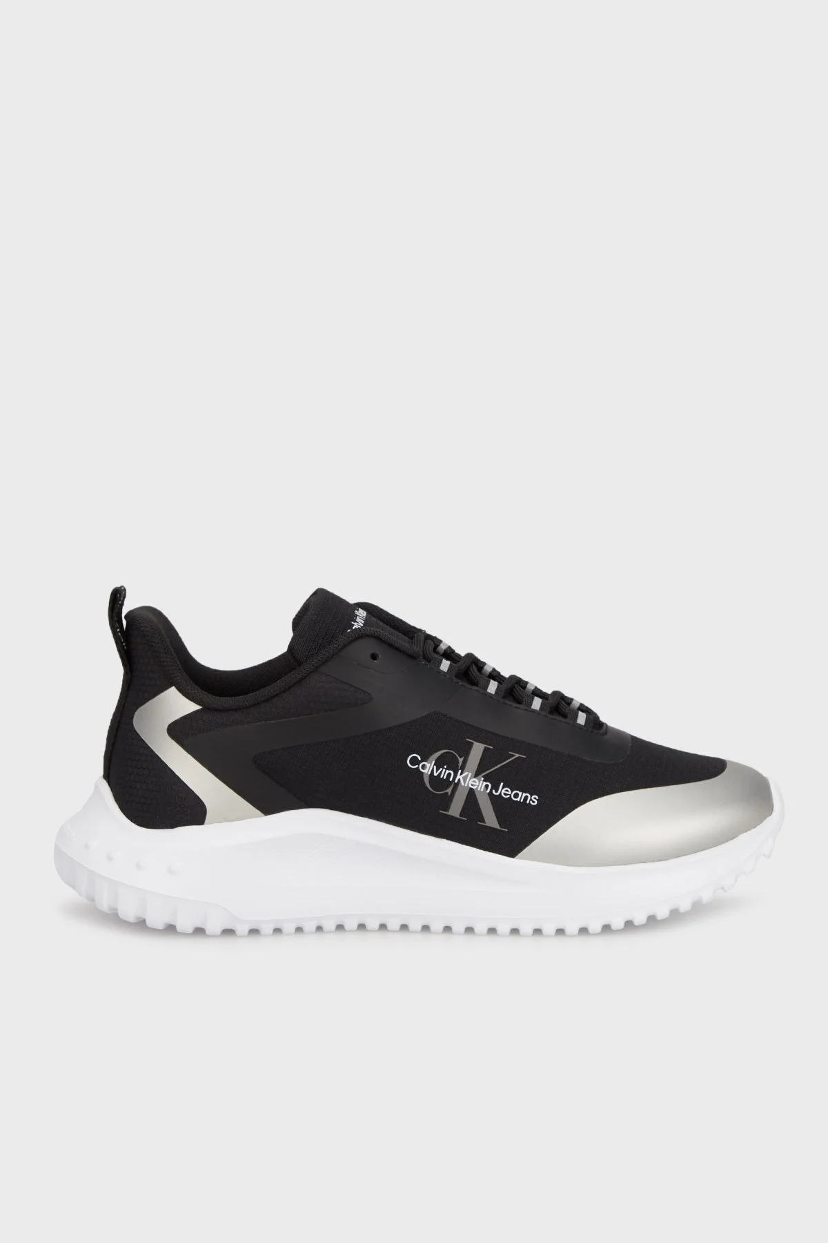 Calvin Klein Logolu Kalın Tabanlı Sneaker YW0YW014420GN Bayan Ayakkabı YW0YW01442 0GN SİYAH-GÜMÜŞ - 6