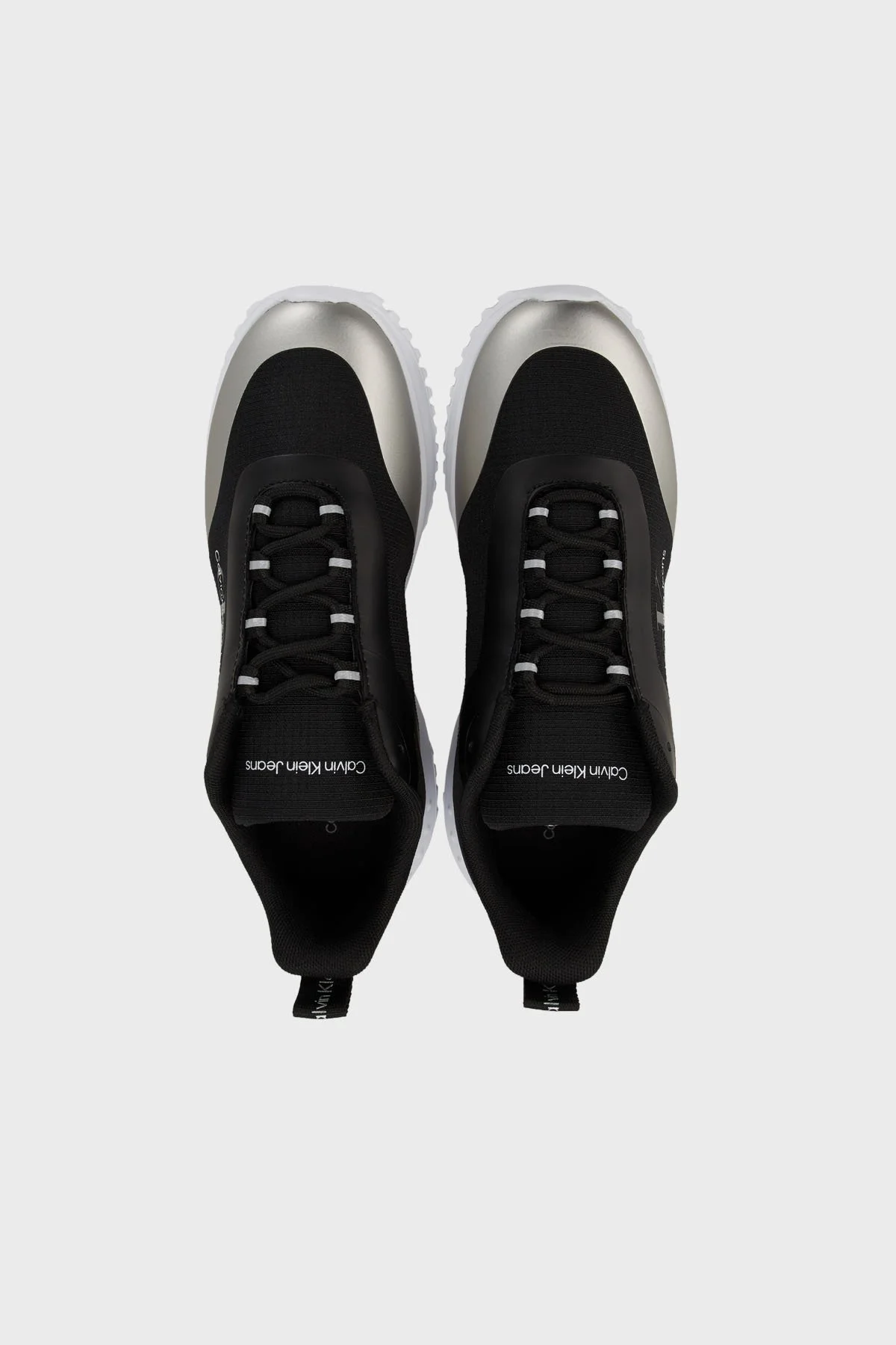 Calvin Klein Logolu Kalın Tabanlı Sneaker YW0YW014420GN Bayan Ayakkabı YW0YW01442 0GN SİYAH-GÜMÜŞ - 9
