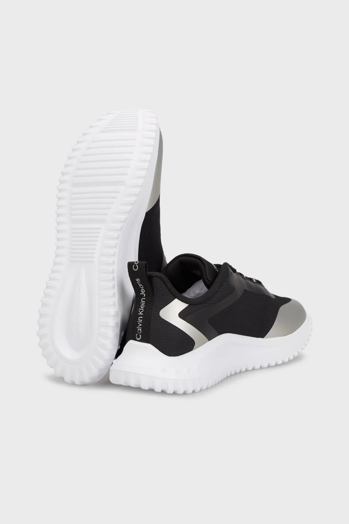 Calvin Klein Logolu Kalın Tabanlı Sneaker YW0YW014420GN Bayan Ayakkabı YW0YW01442 0GN SİYAH-GÜMÜŞ - 10