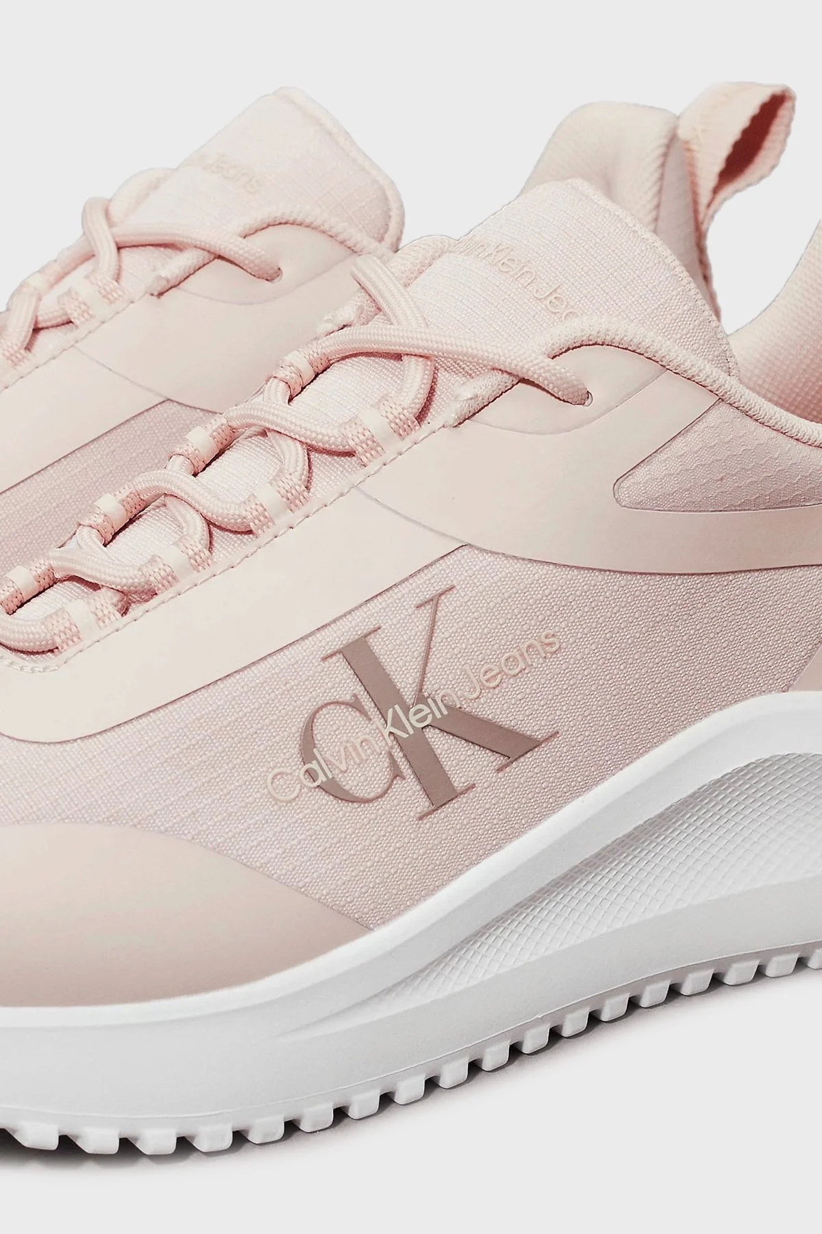 Calvin Klein Logolu Kalın Tabanlı Sneaker YW0YW014420JY Bayan Ayakkabı YW0YW01442 0JY PUDRA - 12