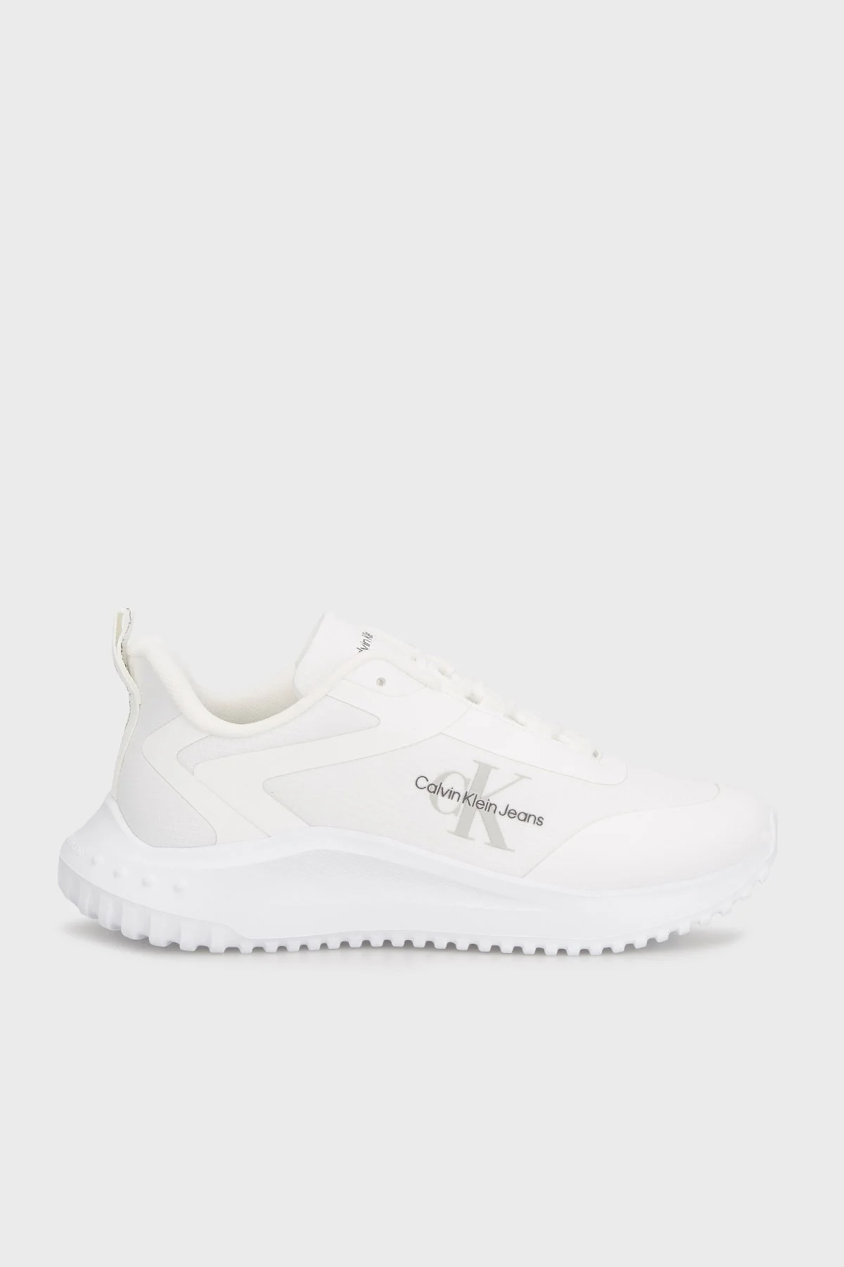 Calvin Klein Logolu Kalın Tabanlı Sneaker YW0YW014420K4 Bayan Ayakkabı YW0YW01442 0K4 BEYAZ - 1