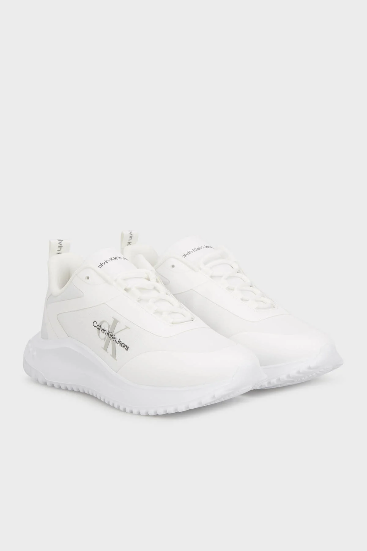 Calvin Klein Logolu Kalın Tabanlı Sneaker YW0YW014420K4 Bayan Ayakkabı YW0YW01442 0K4 BEYAZ - 2