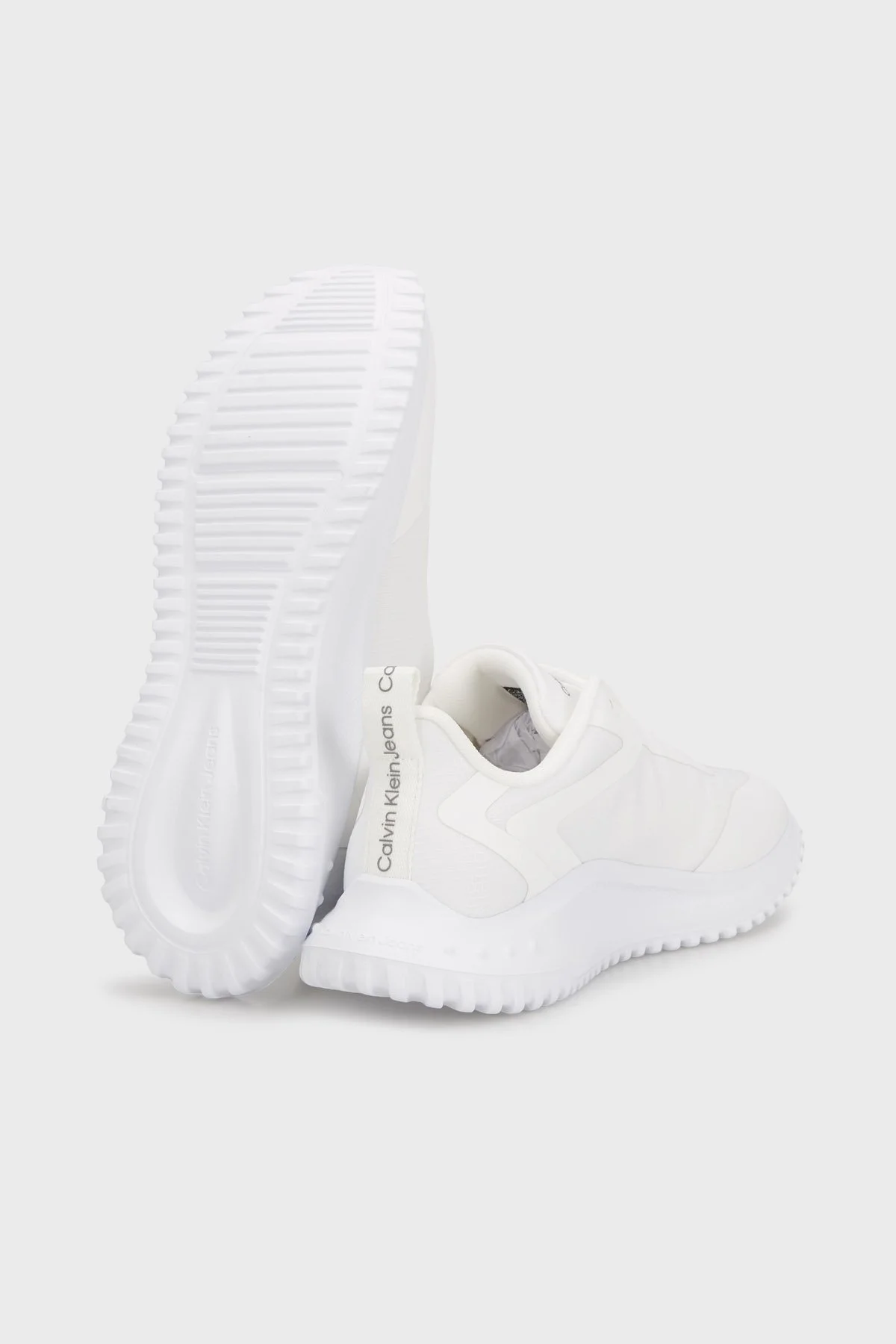 Calvin Klein Logolu Kalın Tabanlı Sneaker YW0YW014420K4 Bayan Ayakkabı YW0YW01442 0K4 BEYAZ - 4