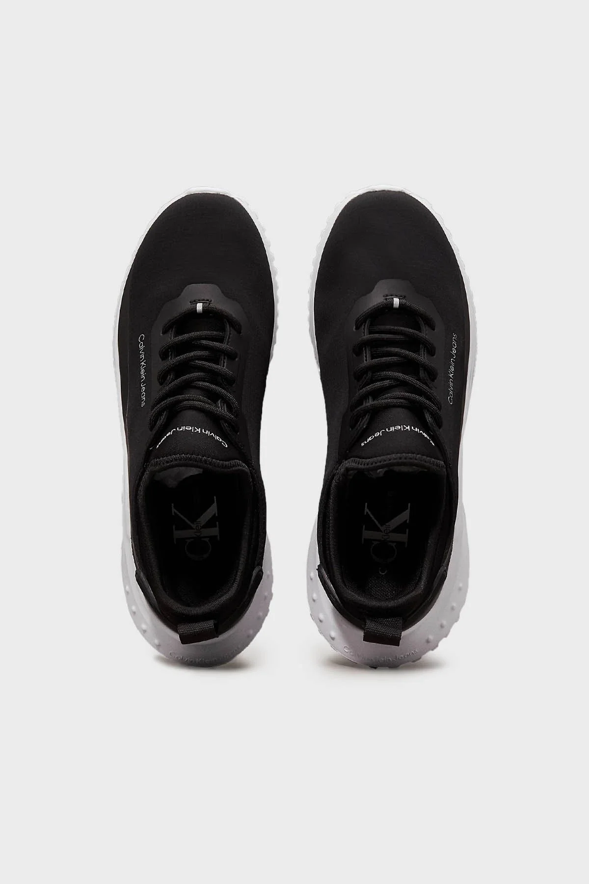 Calvin Klein Logolu Kalın Tabanlı Sneaker YW0YW016650GM Bayan Ayakkabı YW0YW01665 0GM SİYAH-BEYAZ - 7