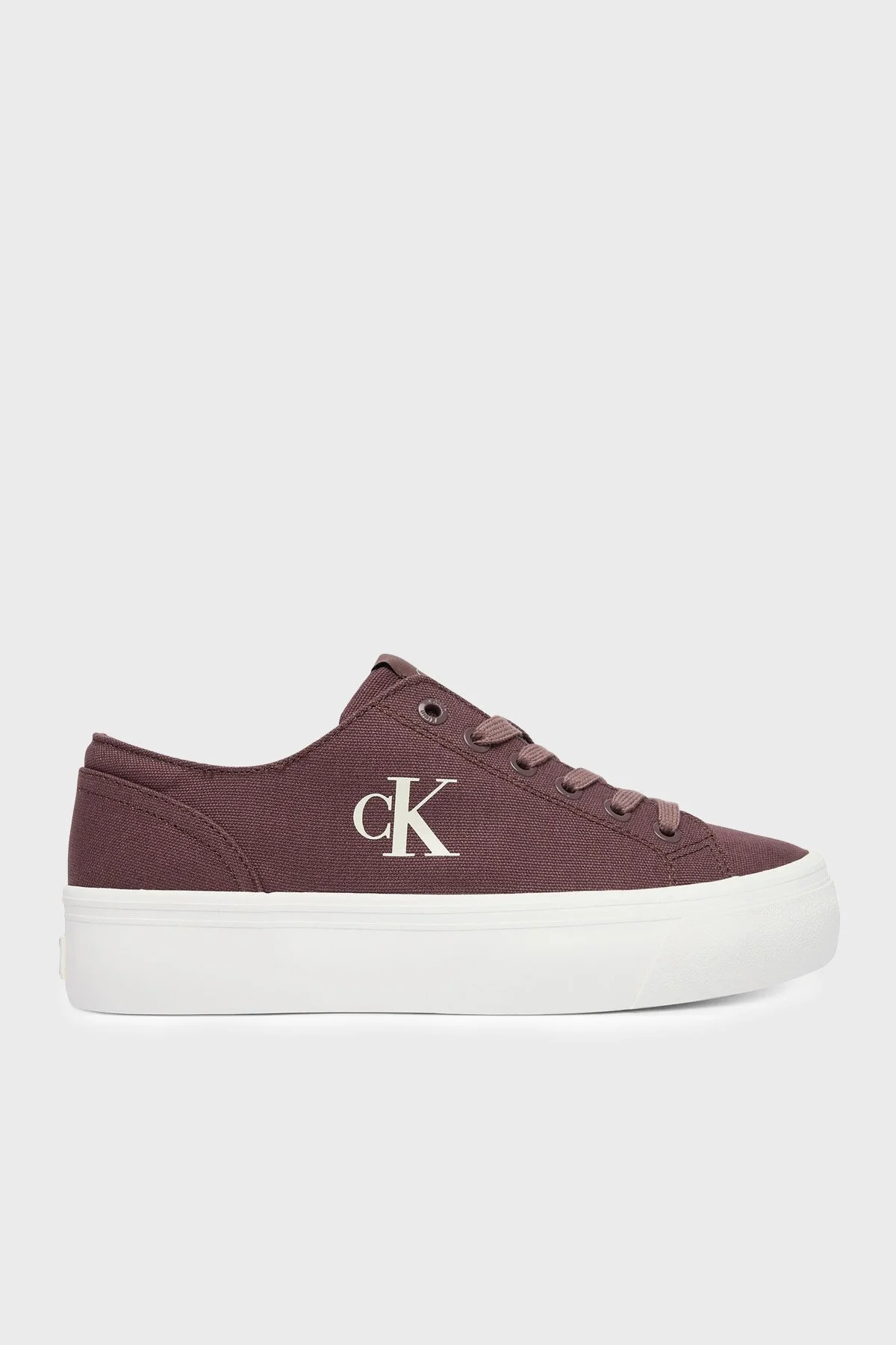 Calvin Klein Logolu Kalın Tabanlı Sneaker YW0YW01763PD8 Kadın Ayakkabı YW0YW01763 PD8 KAHVE - 1