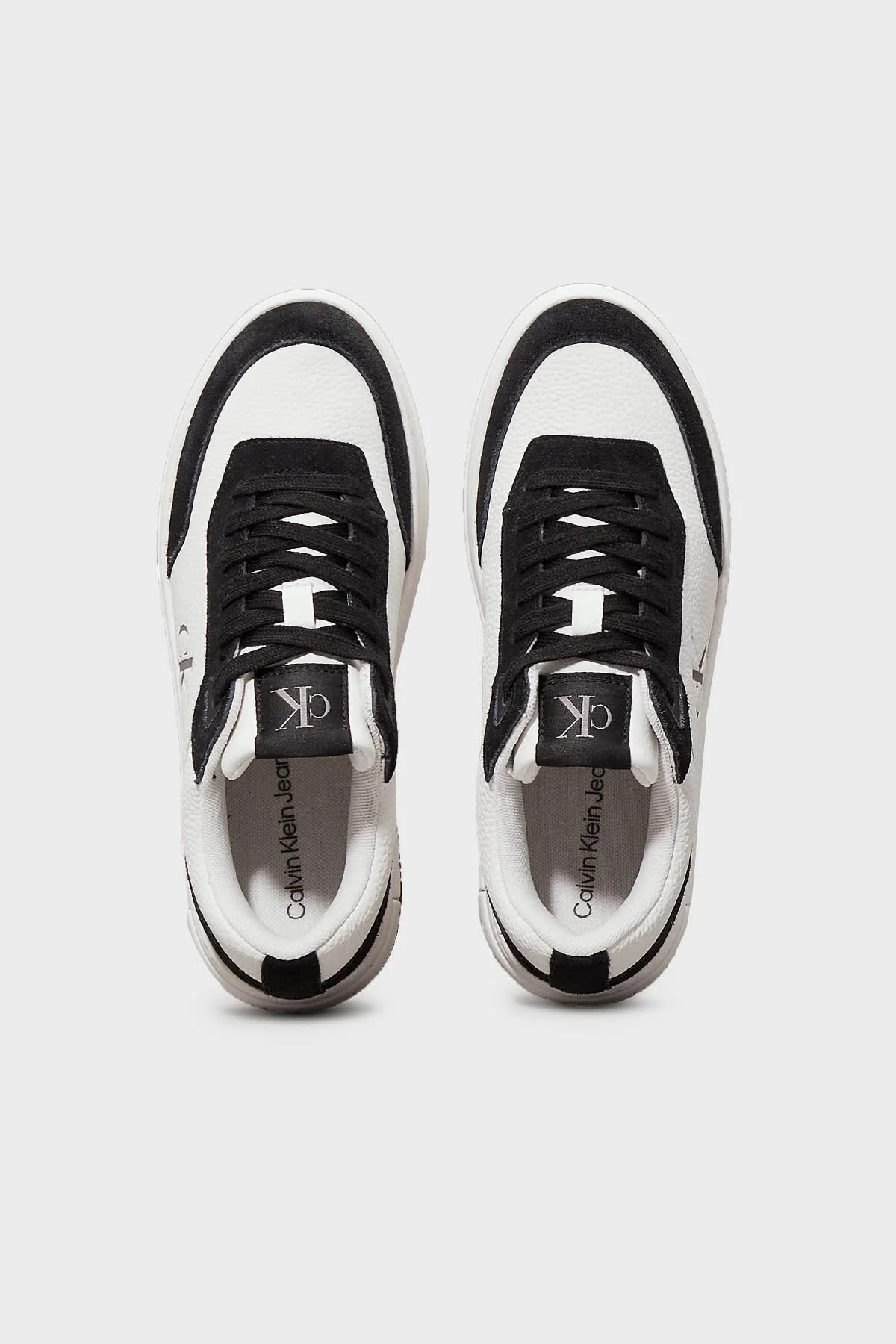Calvin Klein Logolu Kalın Tabanlı Sneaker YW0YW0179701W Bayan Ayakkabı YW0YW01797 01W BEYAZ-SİYAH - 11