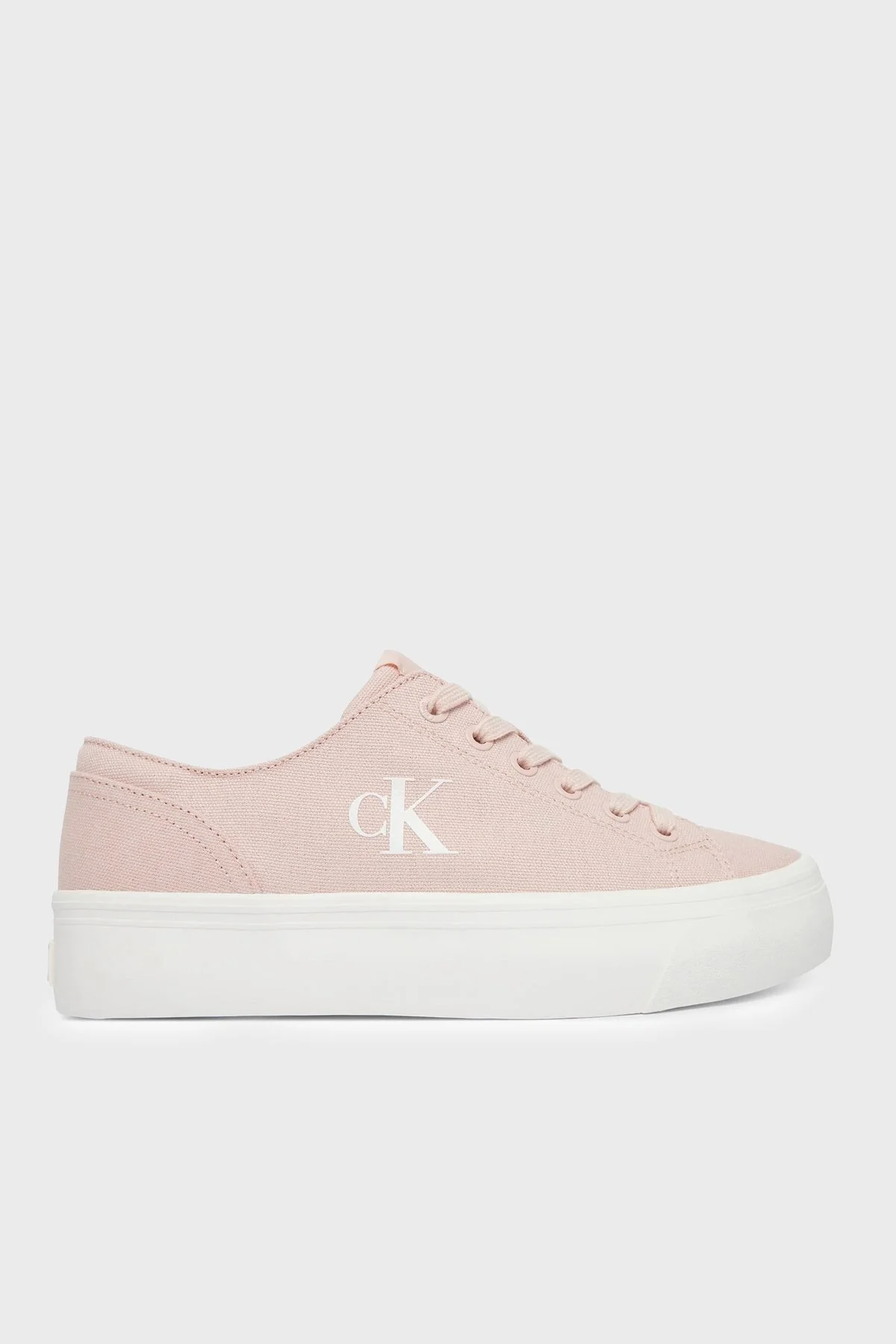 Calvin Klein Logolu Kanvas Sneaker YW0YW01763ABJ Bayan Ayakkabı YW0YW01763 ABJ PEMBE - 1