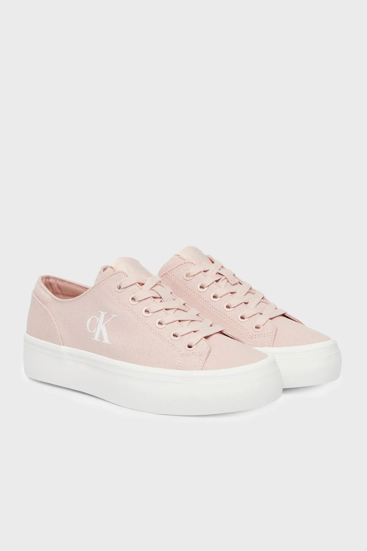 Calvin Klein Logolu Kanvas Sneaker YW0YW01763ABJ Bayan Ayakkabı YW0YW01763 ABJ PEMBE - 2