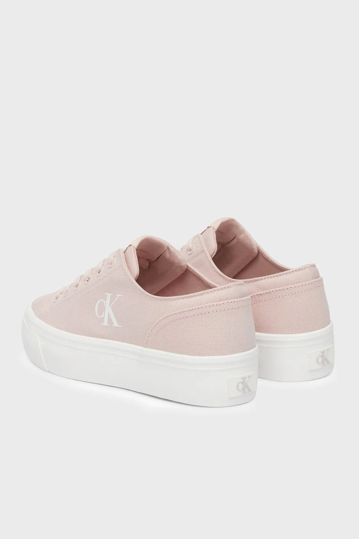 Calvin Klein Logolu Kanvas Sneaker YW0YW01763ABJ Bayan Ayakkabı YW0YW01763 ABJ PEMBE - 4