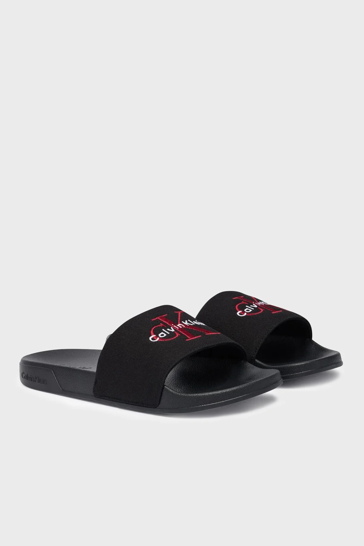 Calvin Klein Logolu Kanvas YM0YM013930KQ Erkek Terlik YM0YM01393 0KQ SİYAH - 2