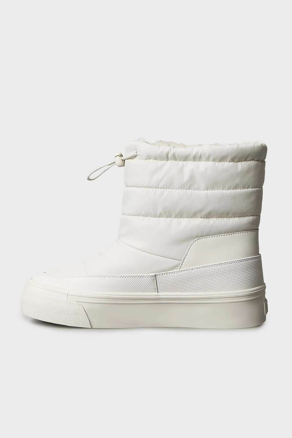 Calvin Klein Logolu Kapitoneli Bağcıklı YW0YW01977YAJ Bayan Bot YW0YW01977 YAJ BEYAZ - 5