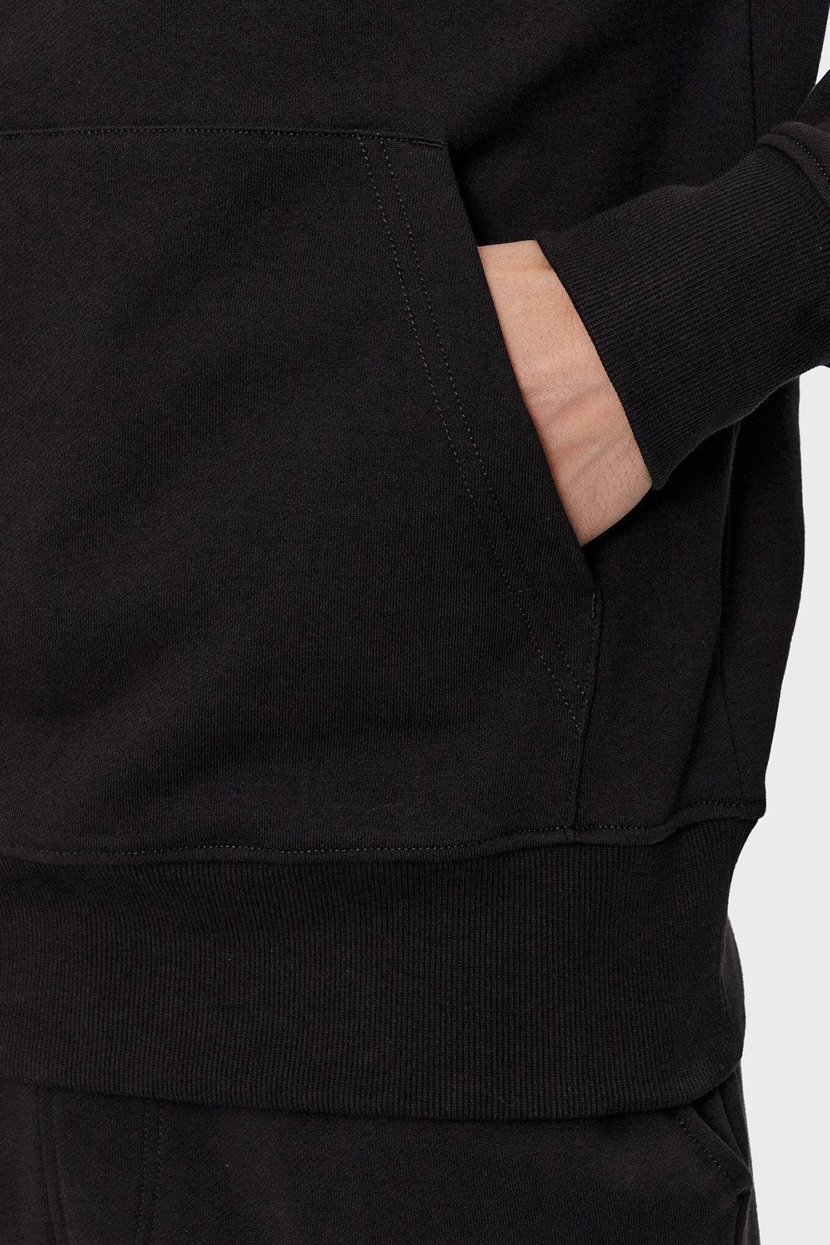 Calvin Klein Logolu Kapüşonlu % 100 Pamuk Regular Fit J30J324620BEH Erkek Sweat J30J324620 BEH SİYAH - 5